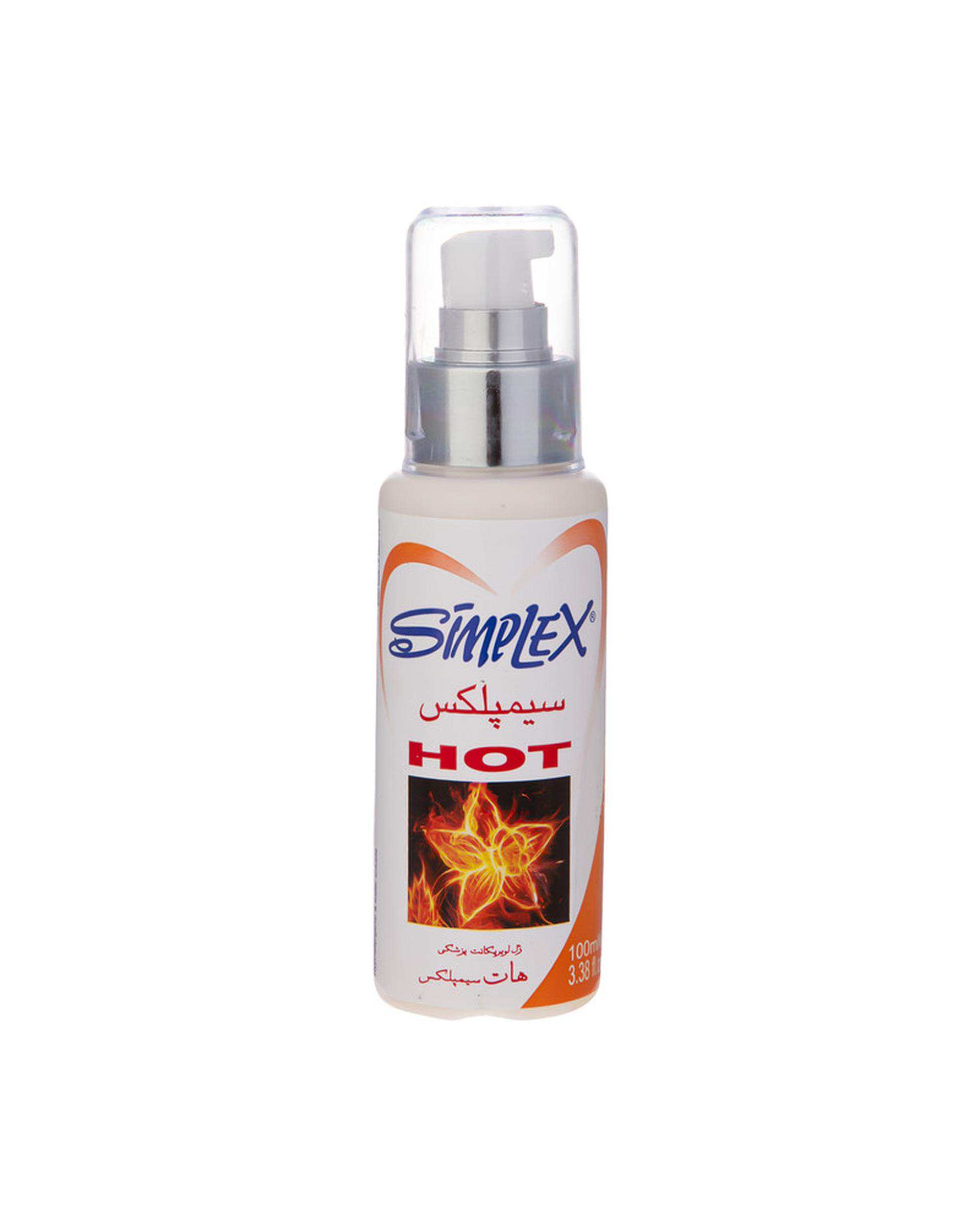 ژل لوبریکانت گرم کننده سیمپلکس Simplex مدل Hot حجم 100ml