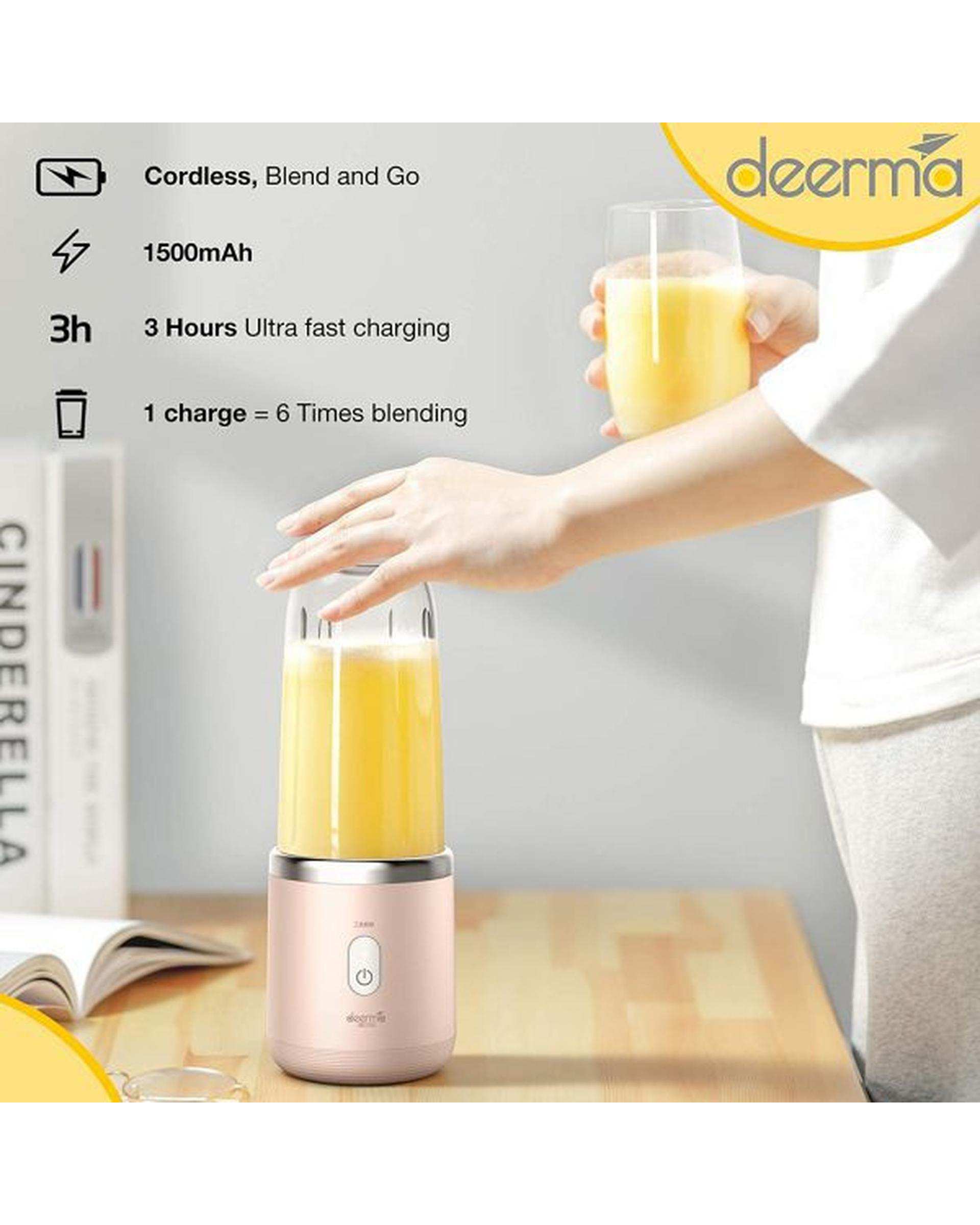 مخلوط کن صورتی شیائومی Deerma mini juice Blender Nu05