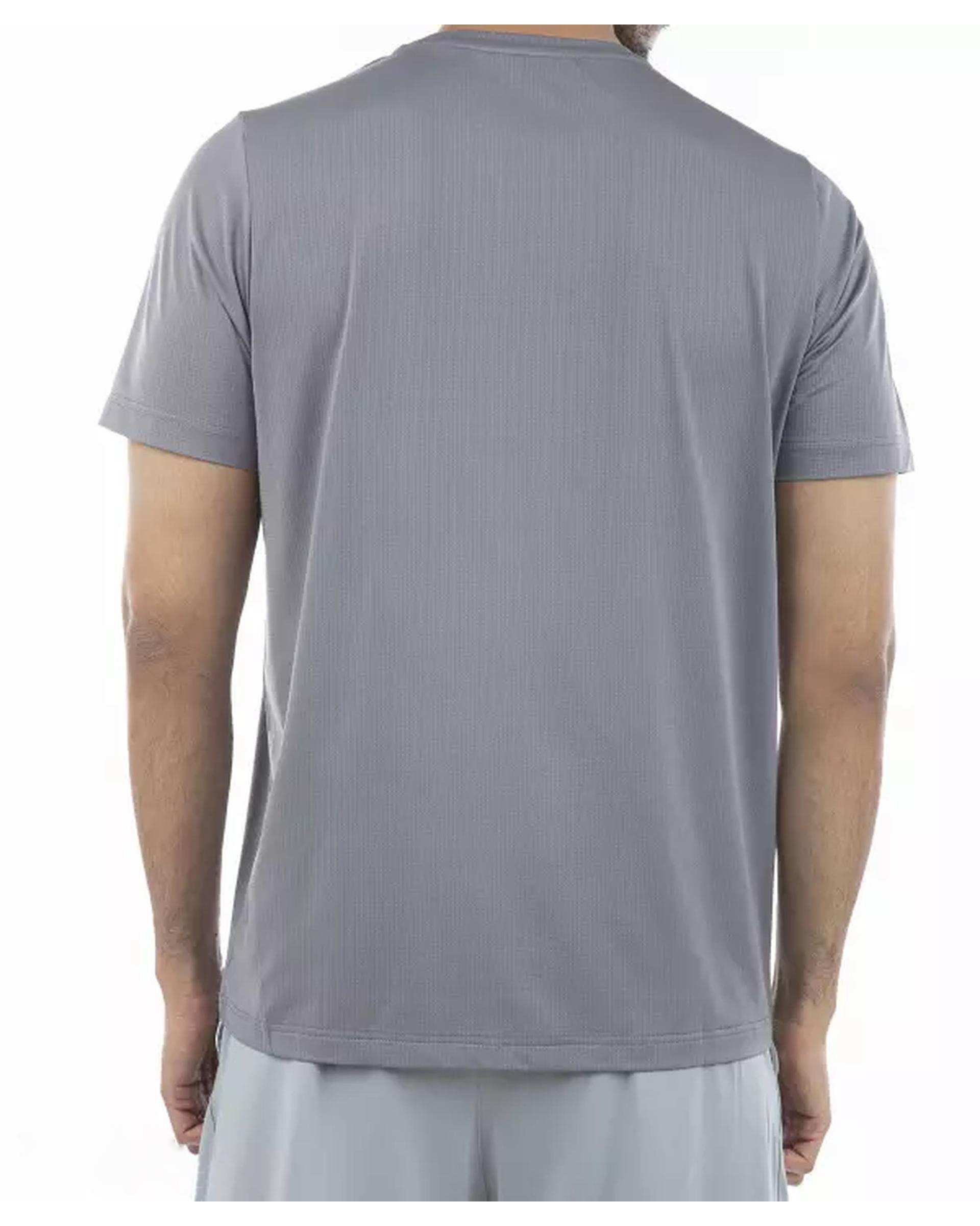 تی شرت مردانه ورزشی طوسی مل اند موژ Mel & Moj کد M08601-103