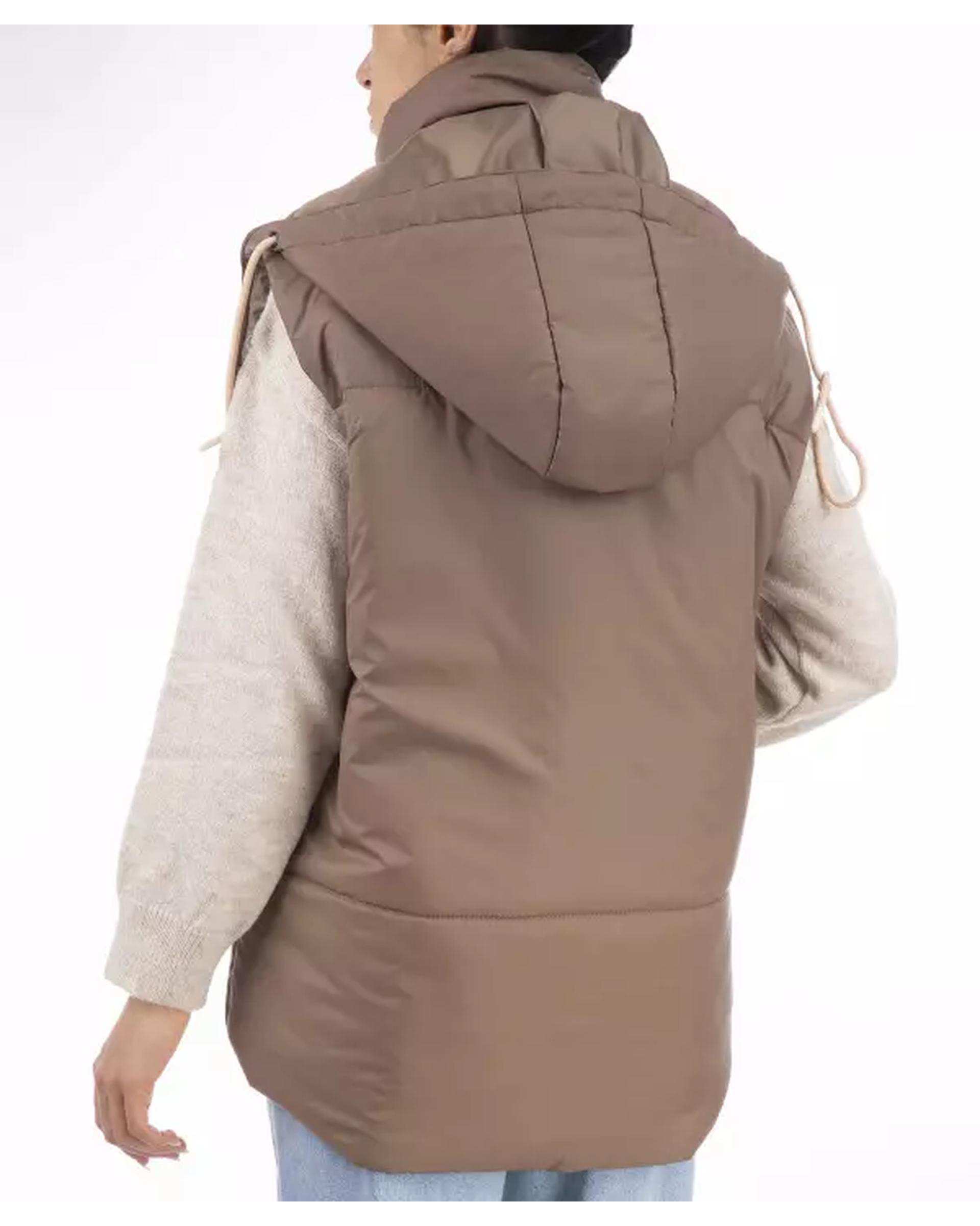 پافر زنانه خاکی مل اند موژ Mel & Moj کد W08446-702