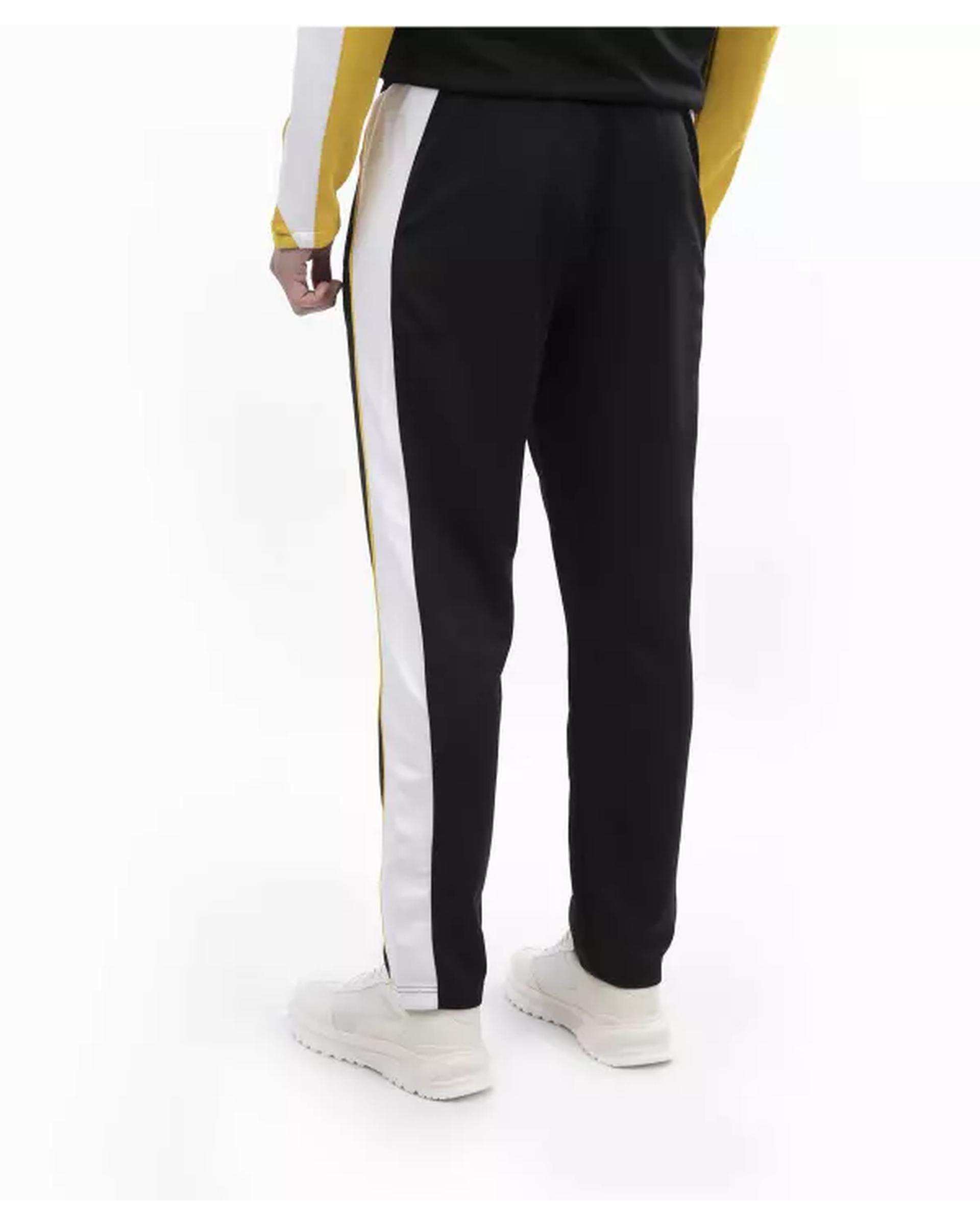شلوار مردانه ورزشی مشکی زرد مل اند موژ Mel & Moj کد M08391-100