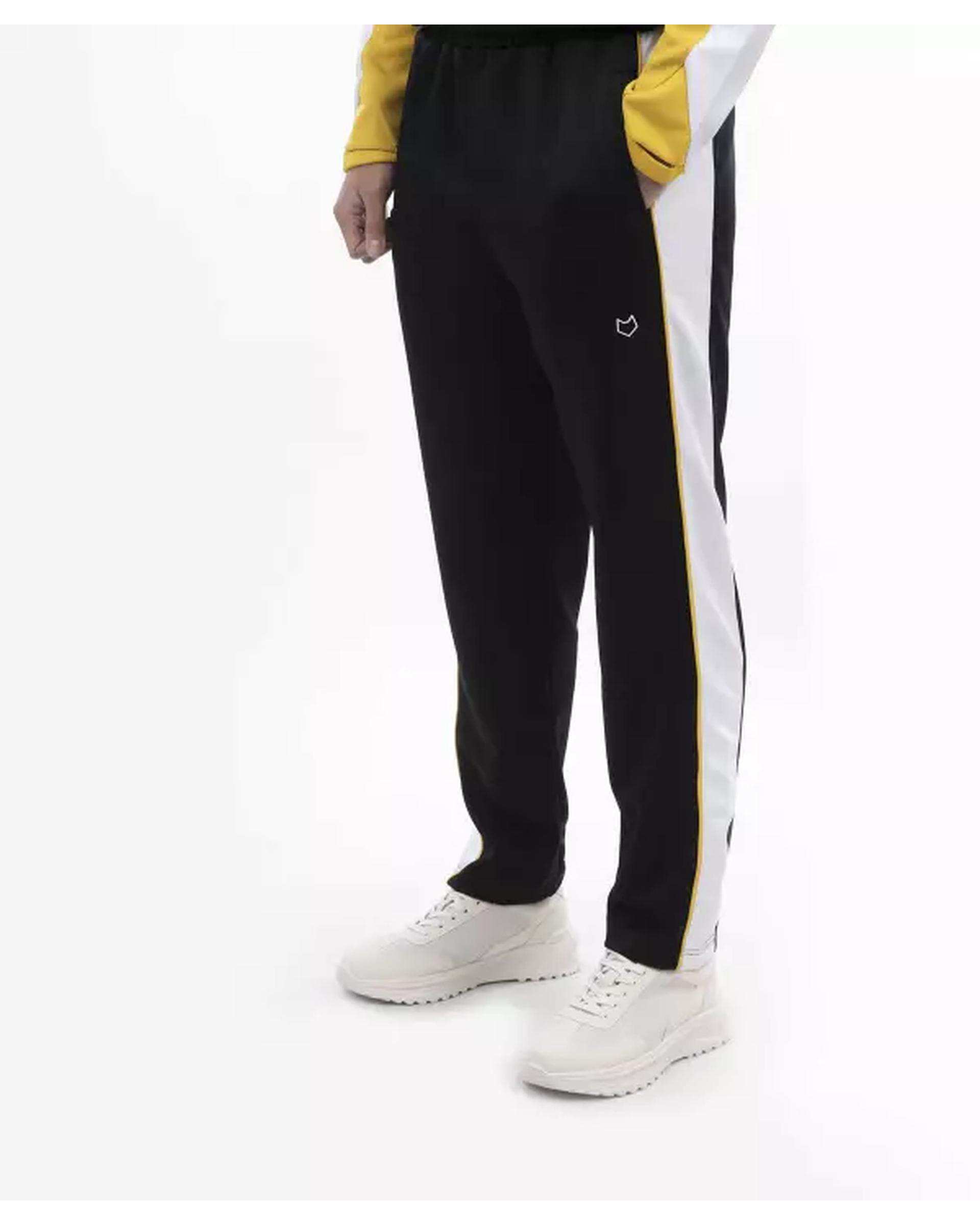 شلوار مردانه ورزشی مشکی زرد مل اند موژ Mel & Moj کد M08391-100