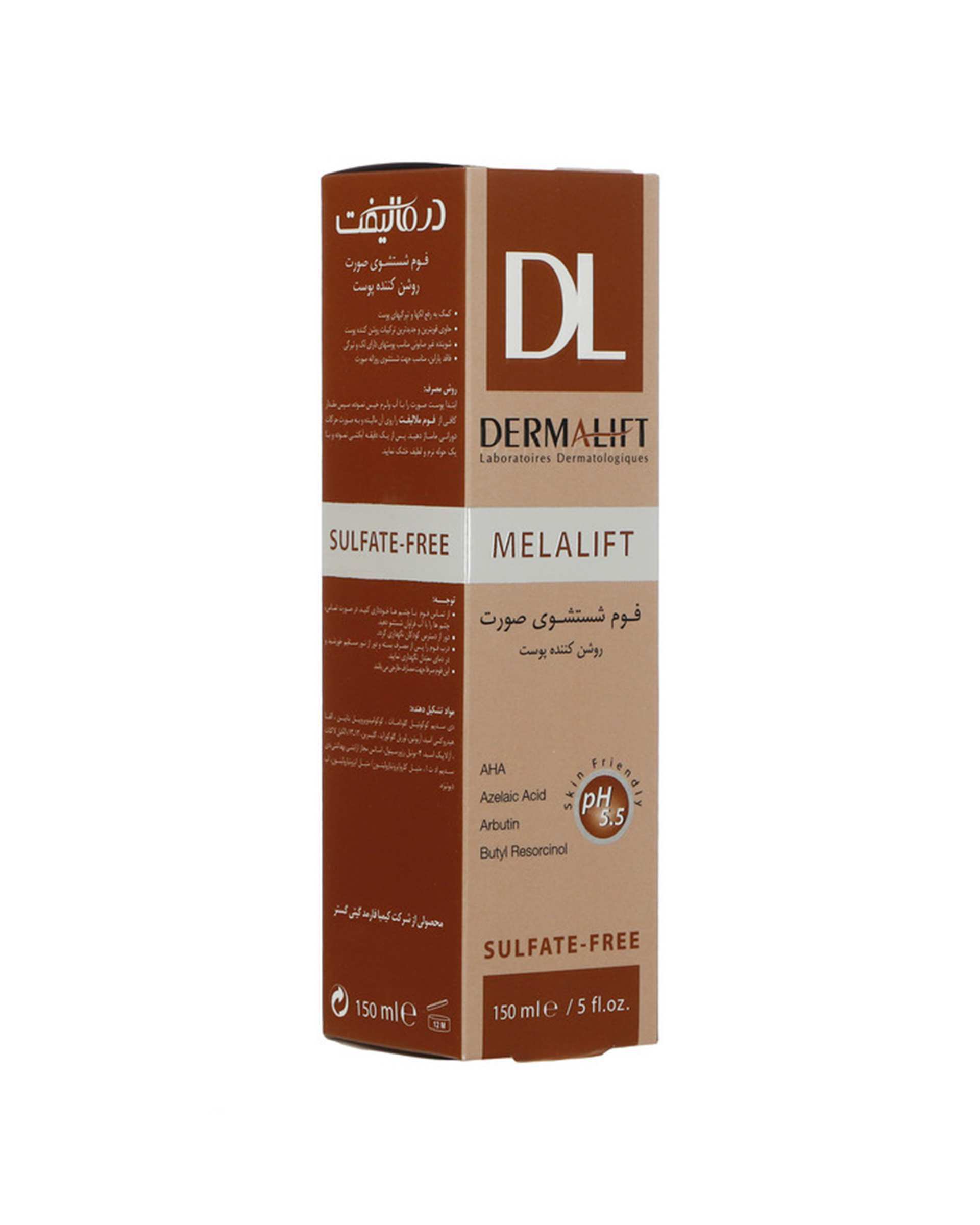 فوم شستشوی روشن کننده پوست صورت درمالیفت Dermalift مدل MelaLift حجم 150ml