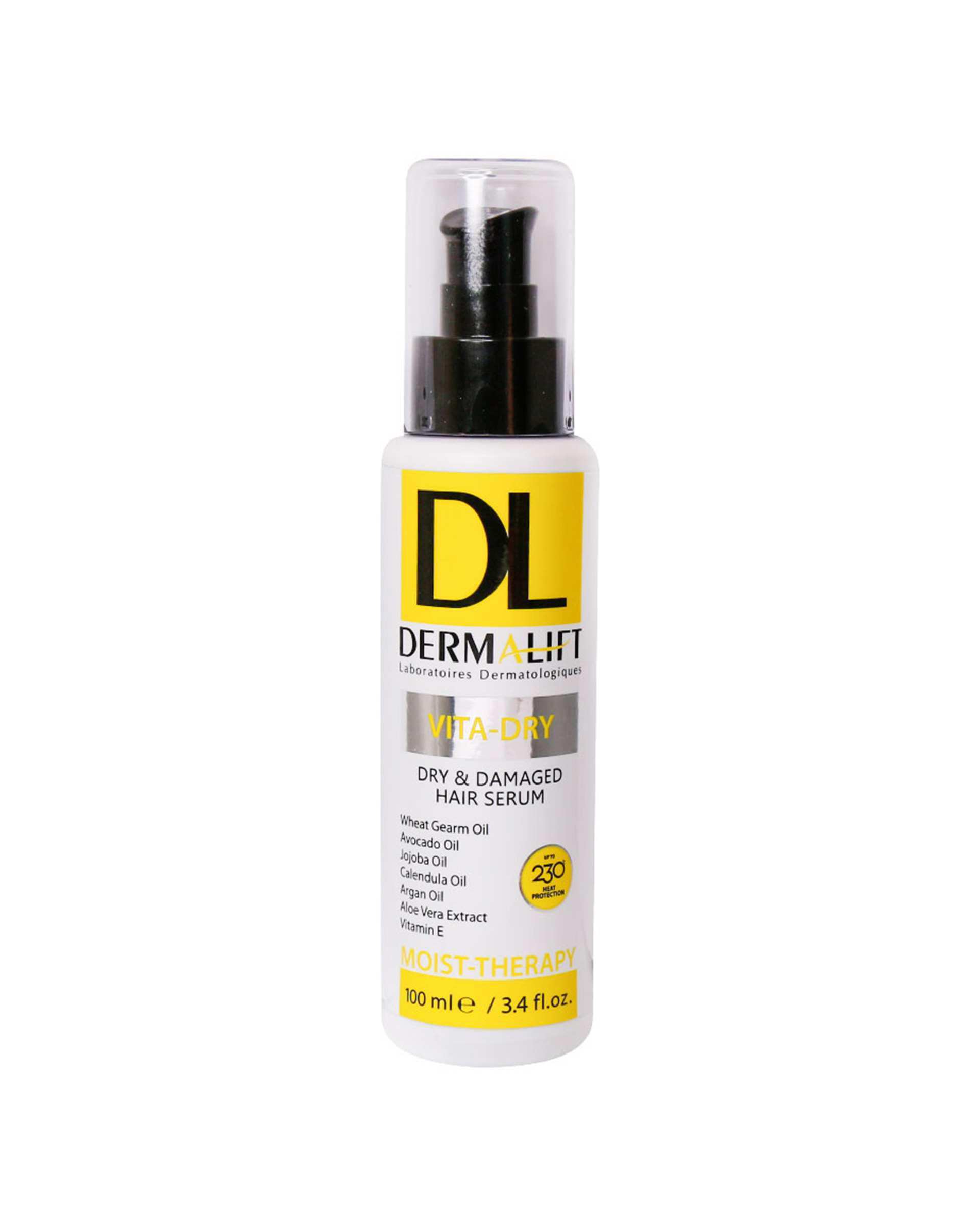 سرم موهای خشک و آسیب دیده درمالیفت Dermalift مدل Vita Dry حجم 100ml