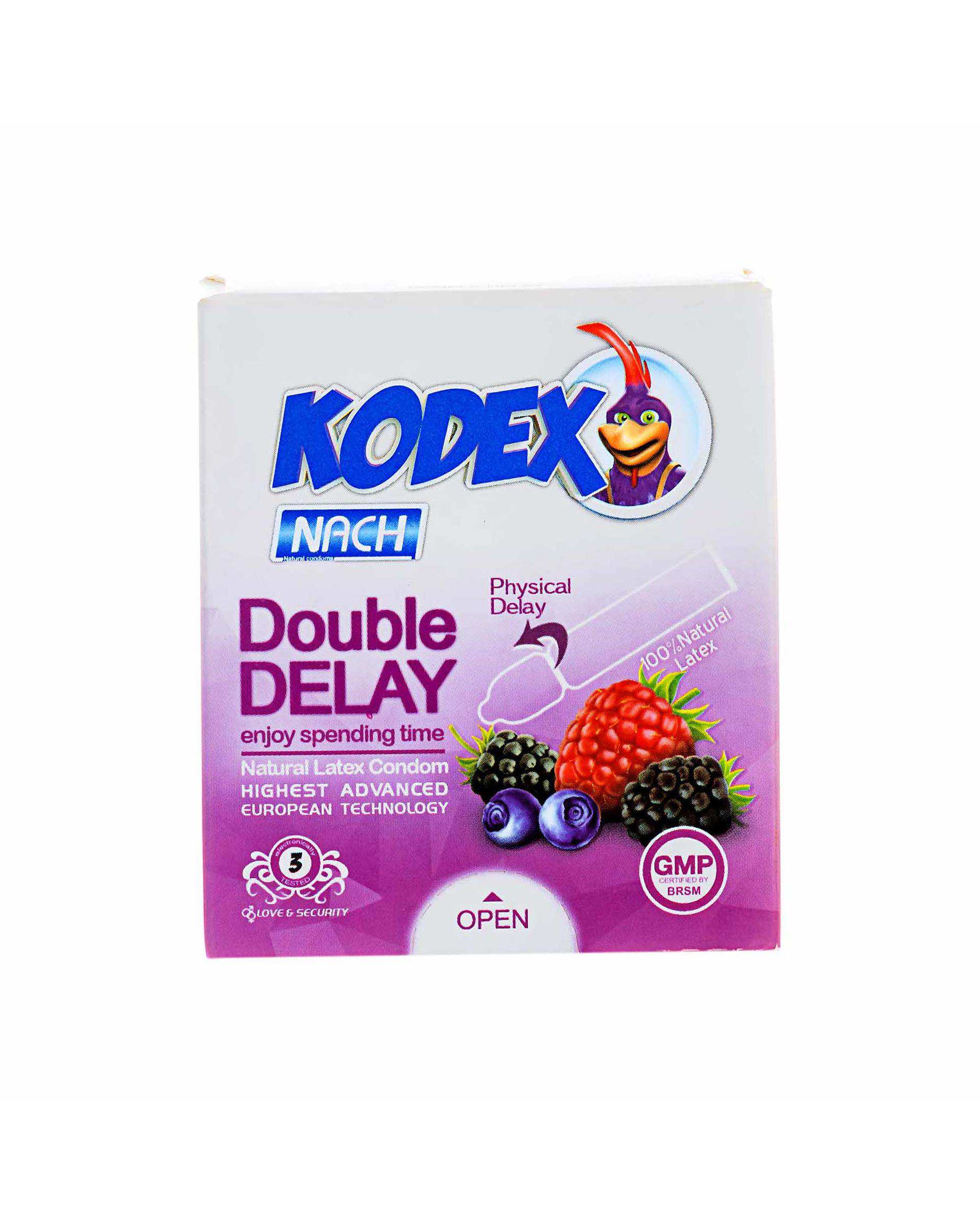 کاندوم تاخیری کدکس Kodex مدل Nach Kodex Double Delay بسته 3 عددی