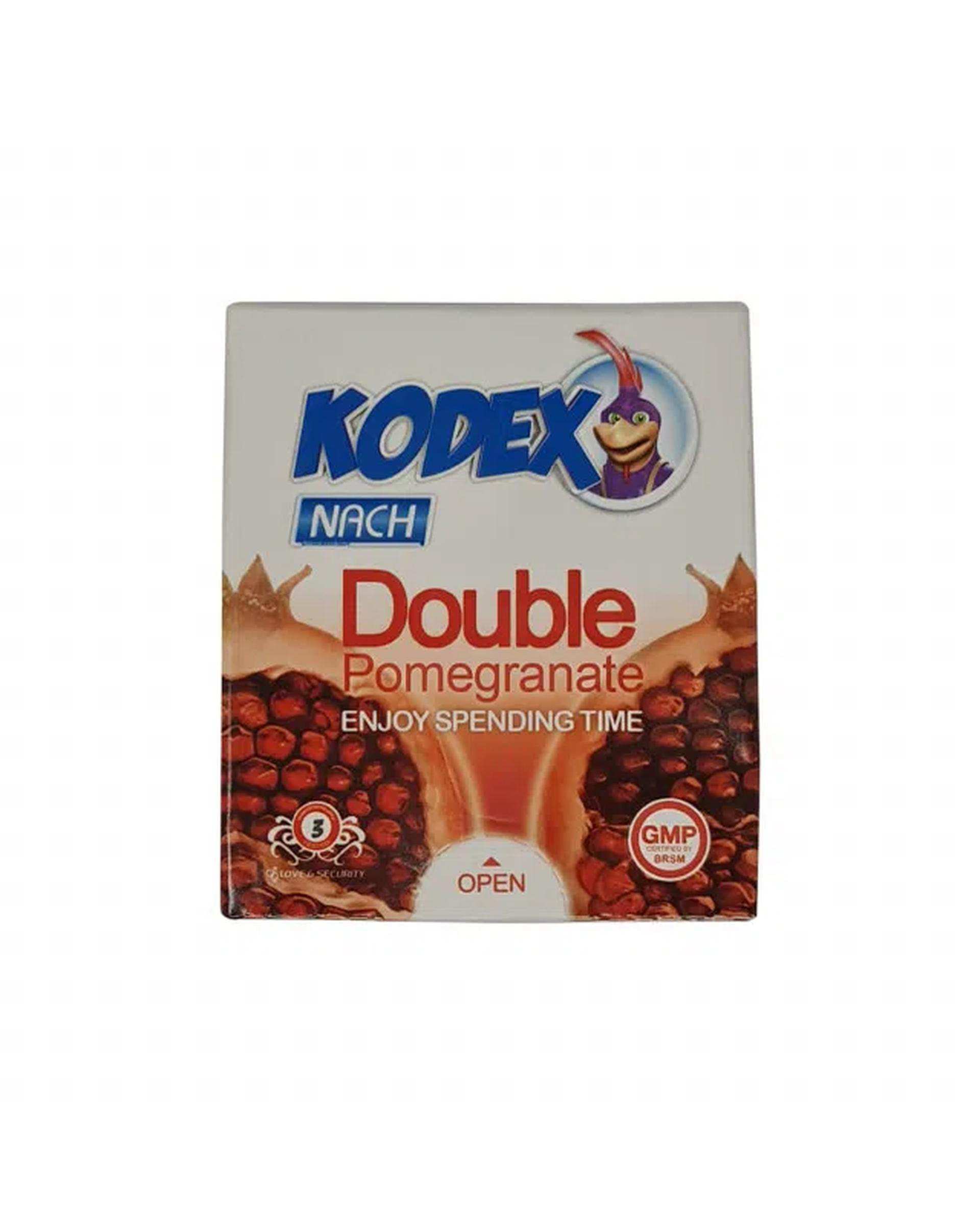 کاندوم کدکس Kodex مدل Double Pomegranate بسته 3 عددی