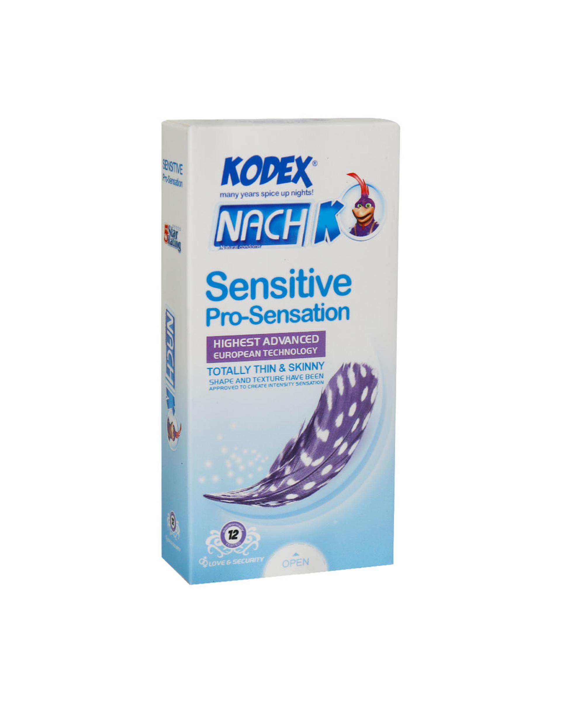 کاندوم کدکس Kodex مدل Sensitive بسته 12 عددی