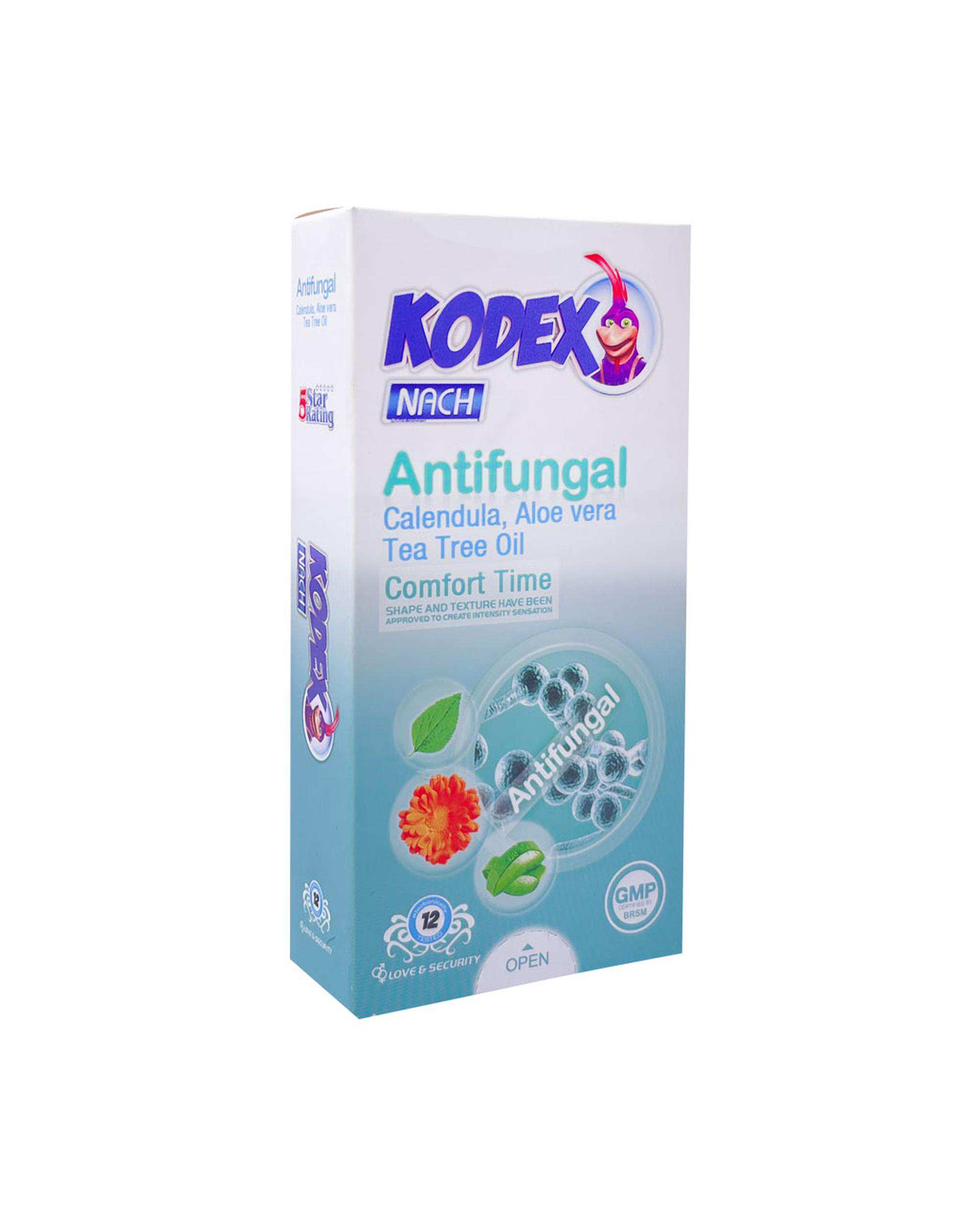 کاندوم ضد قارچ کدکس Kodex مدل Antifungal بسته 12 عددی