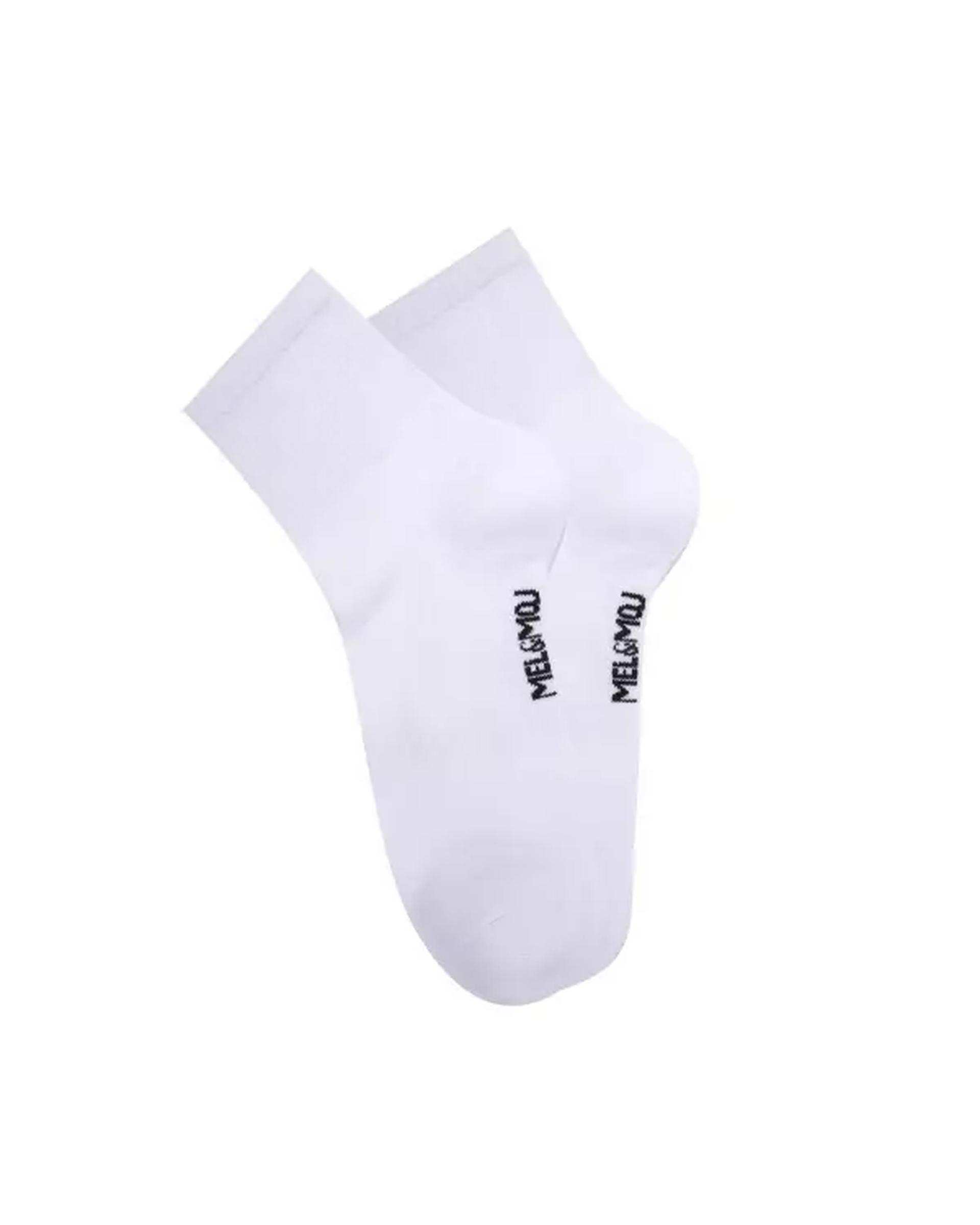 جوراب ورزشی مردانه نیم ساق سفید مل اند موژ Mel & Moj کد M08472-002