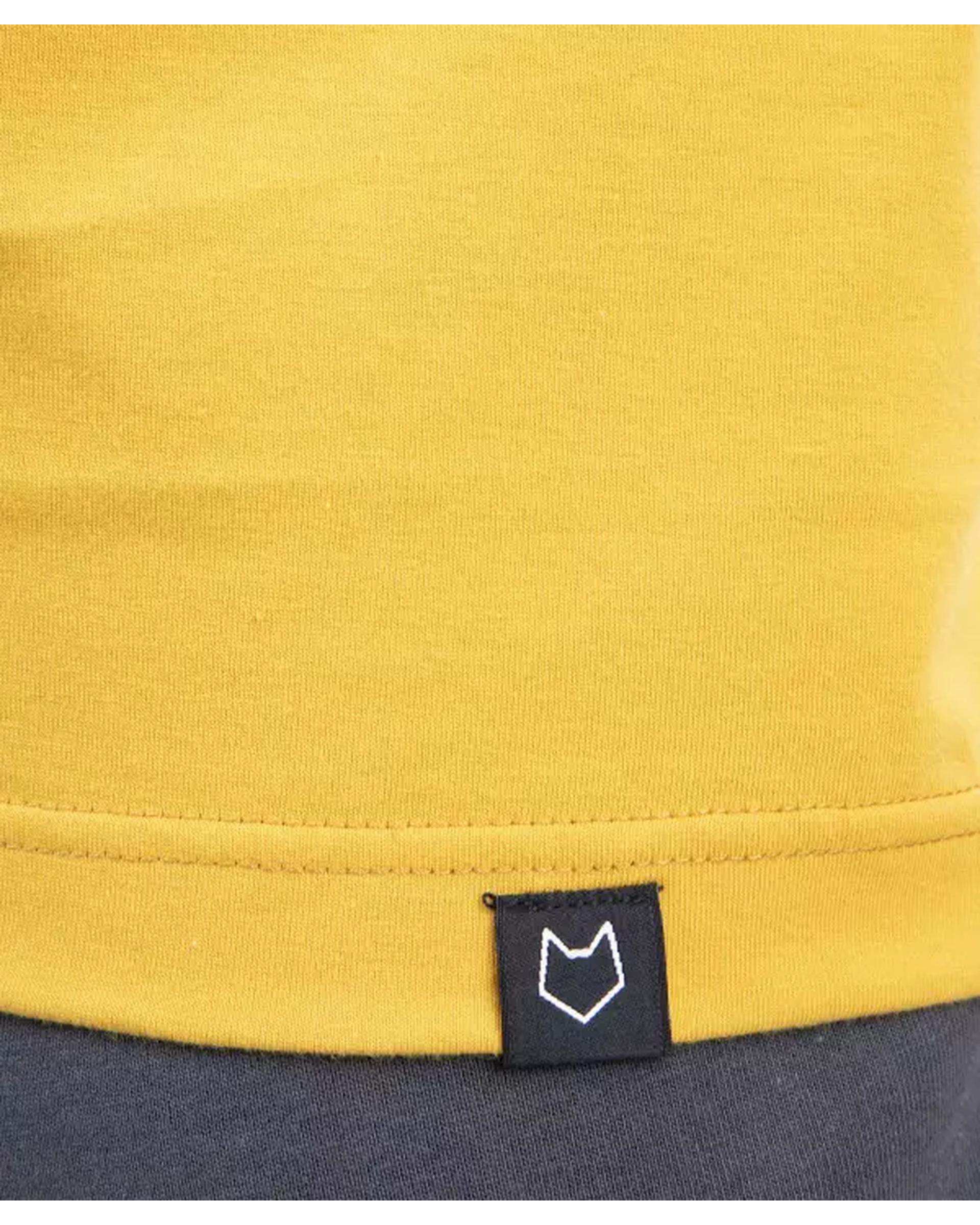 تی شرت مردانه ورزشی سفید زرد مل اند موژ Mel & Moj کد M08332-002