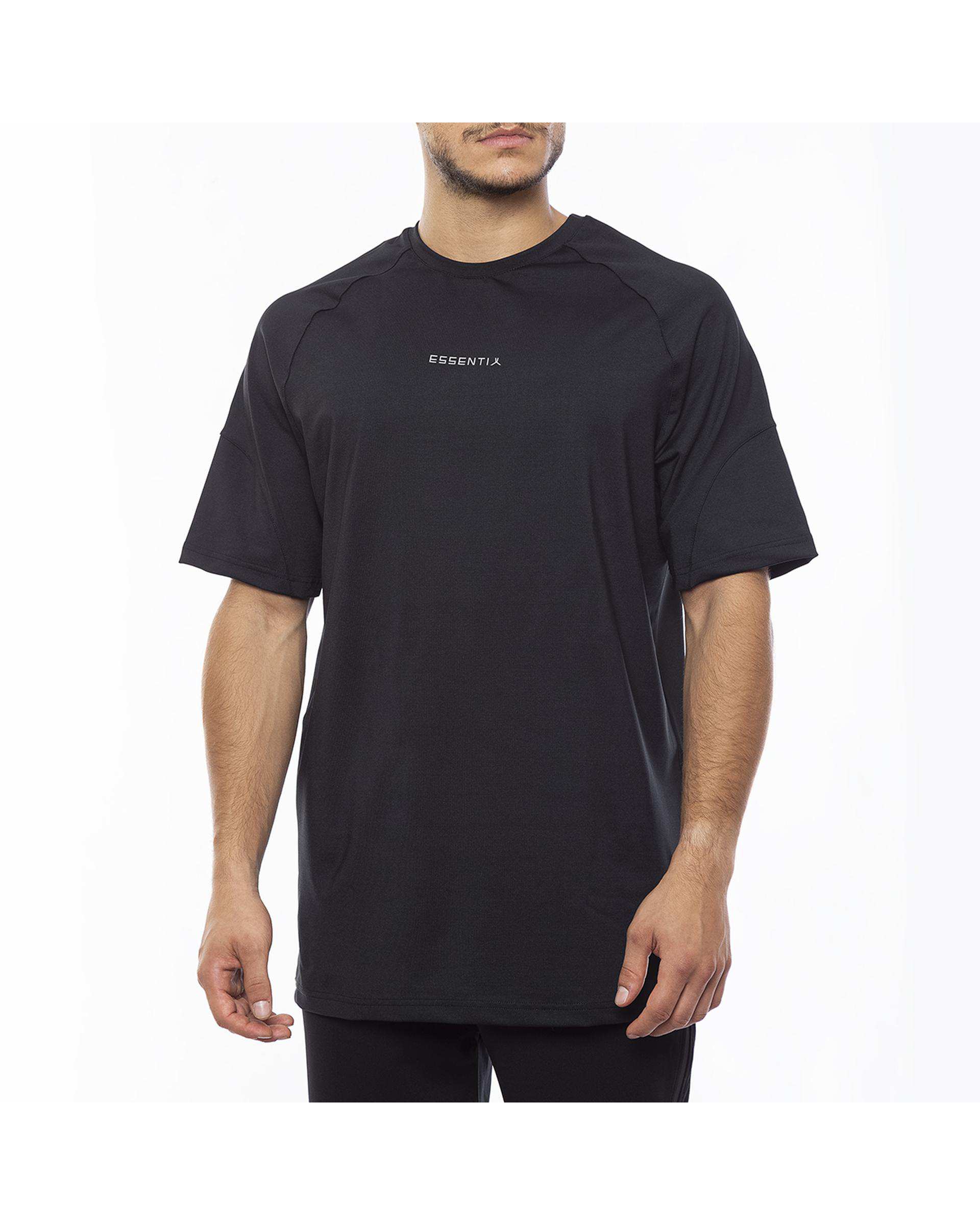 تی شرت مردانه ورزشی مشکی مل اند موژ Mel & Moj کد M08256-001