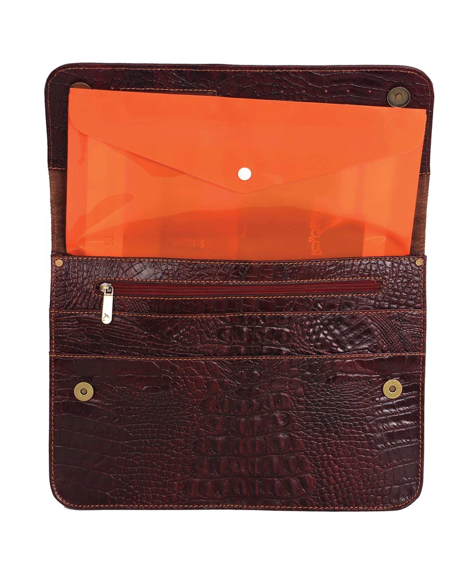 کیف دستی زرشکی چرم بارز Charm Barez مدل DF29.KO