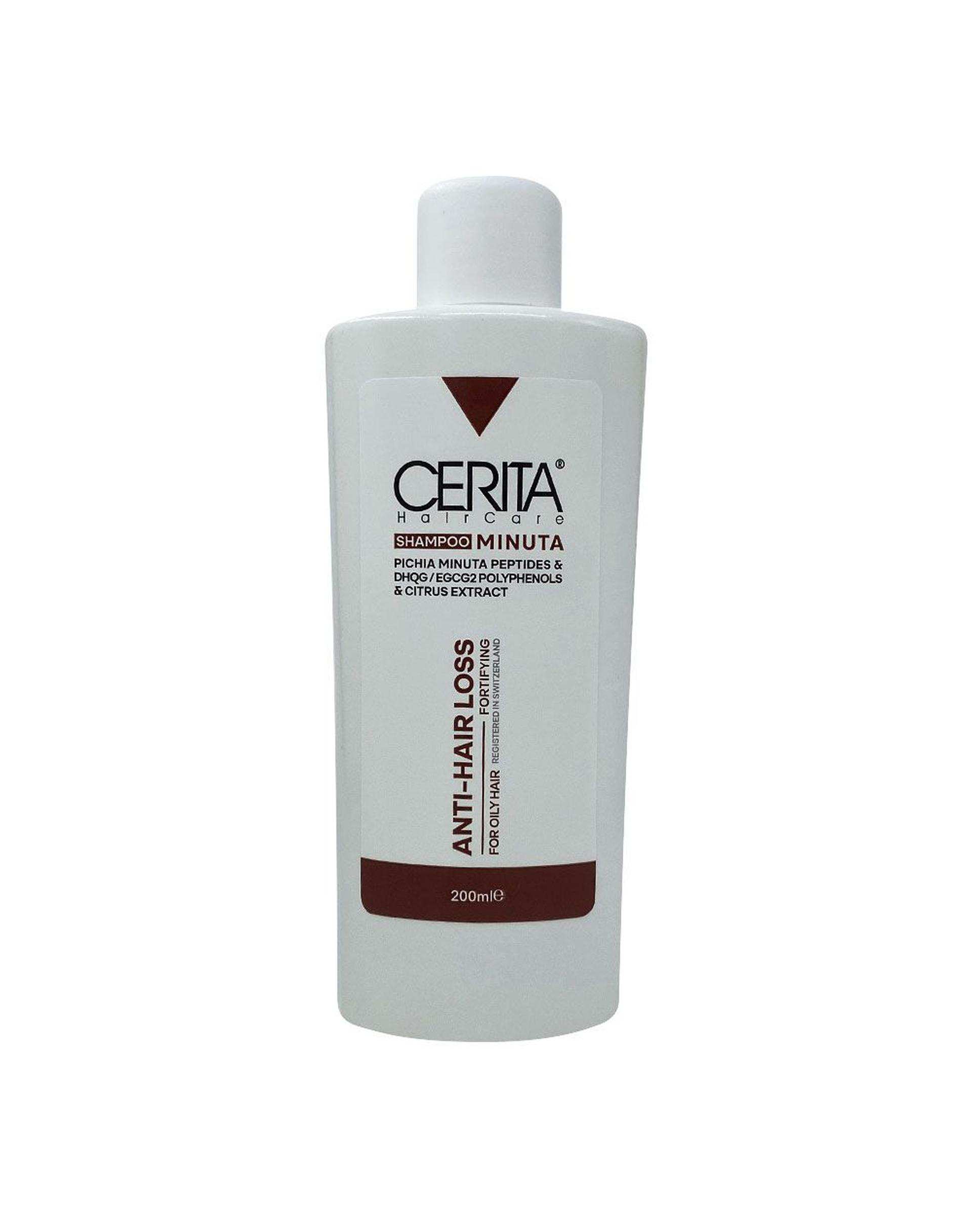 شامپو ضد ریزش موهای چرب مینوتا سریتا Cerita حجم 200ml