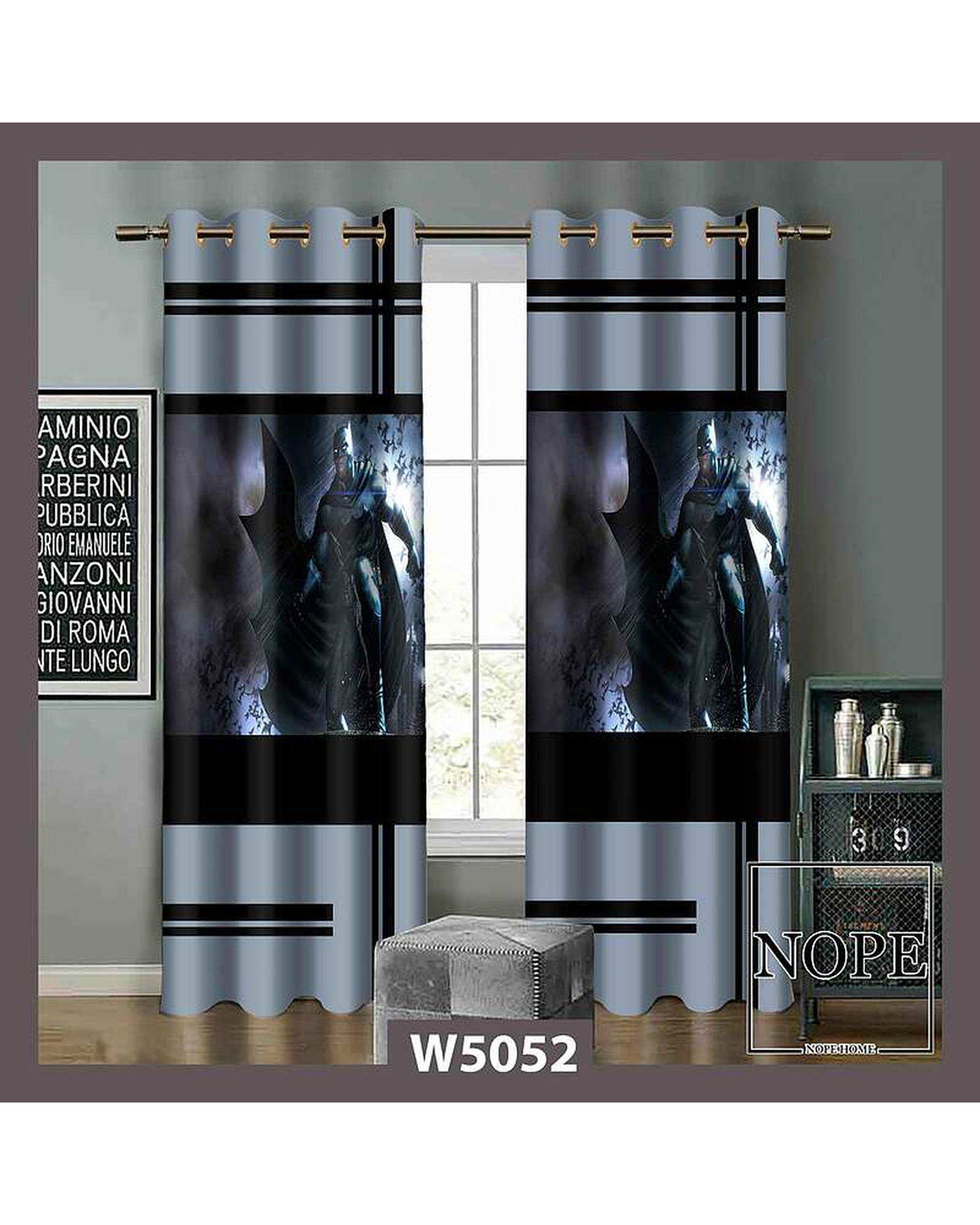پرده کودک مخمل نوپه هوم Nopehome مدل پانچی طرح بتمن بالدار کد W5052