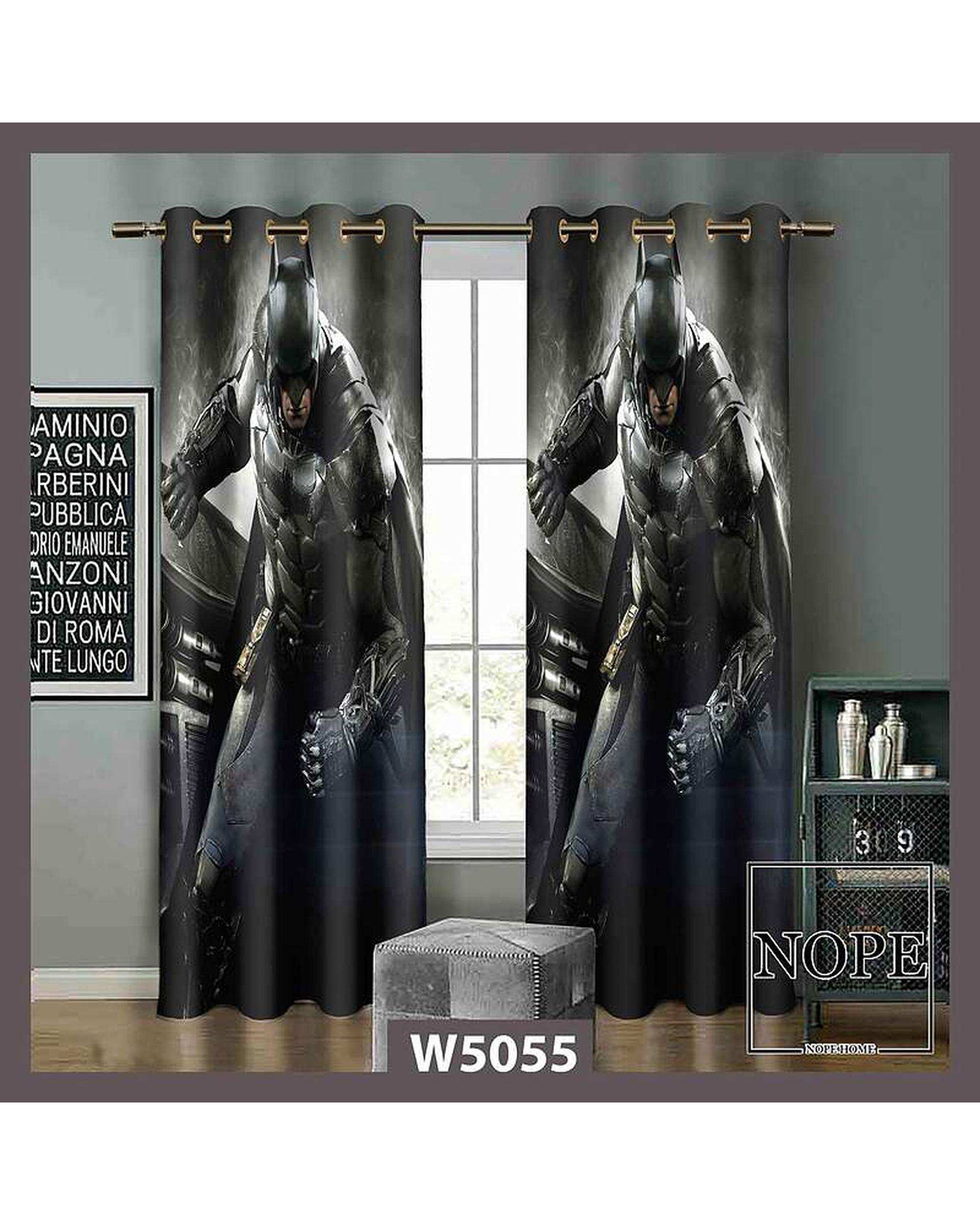 پرده کودک مخمل نوپه هوم Nopehome مدل پانچی طرح بتمن جسور کد W5055