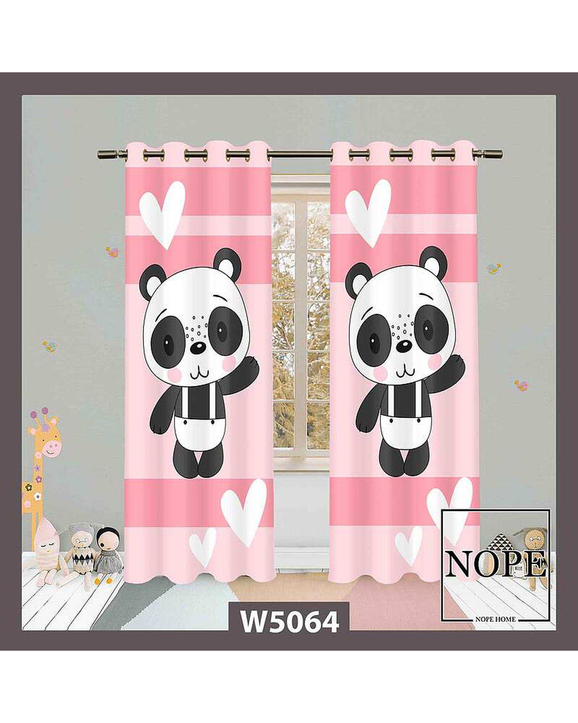 پرده کودک مخمل نوپه هوم Nopehome مدل پانچی طرح پاندا کد W5064