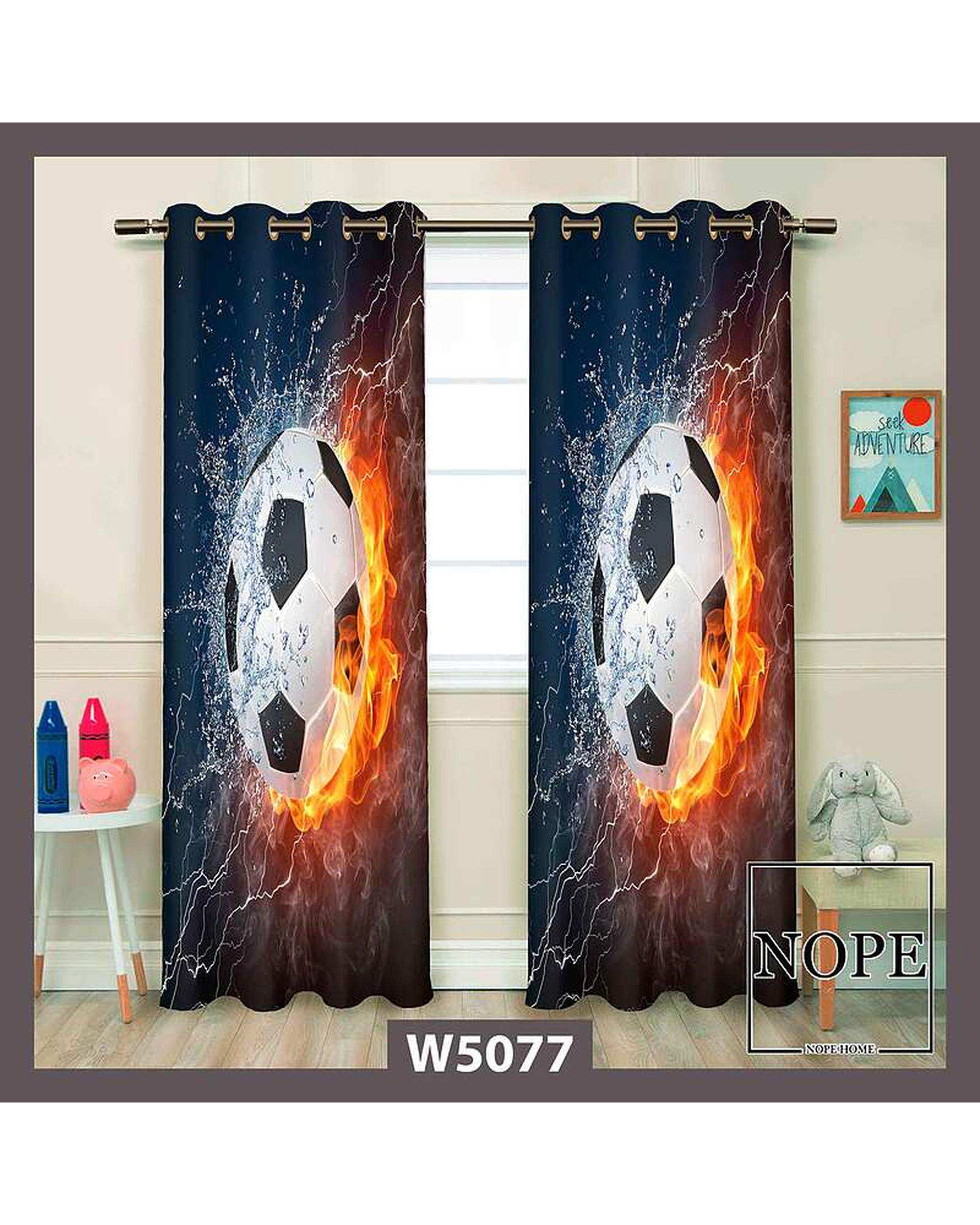 پرده کودک مخمل نوپه هوم Nopehome مدل پانچی طرح توپ کد W5077