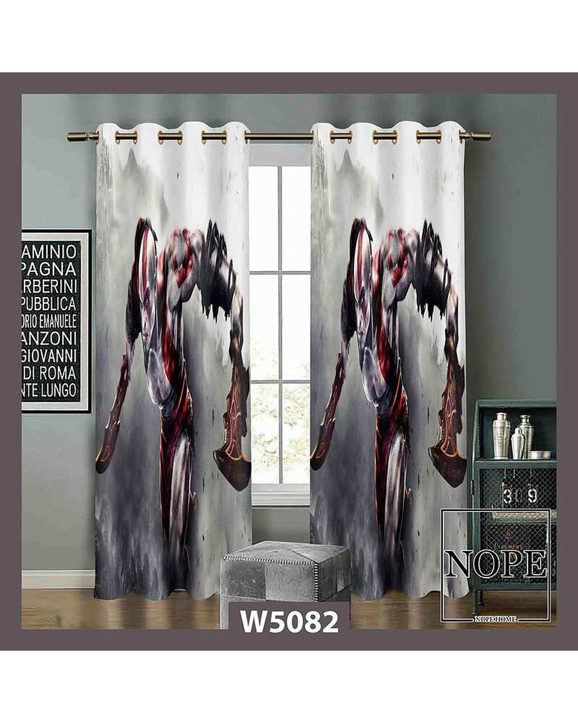 پرده کودک مخمل نوپه هوم Nopehome مدل پانچی طرح جنگجو کد W5082