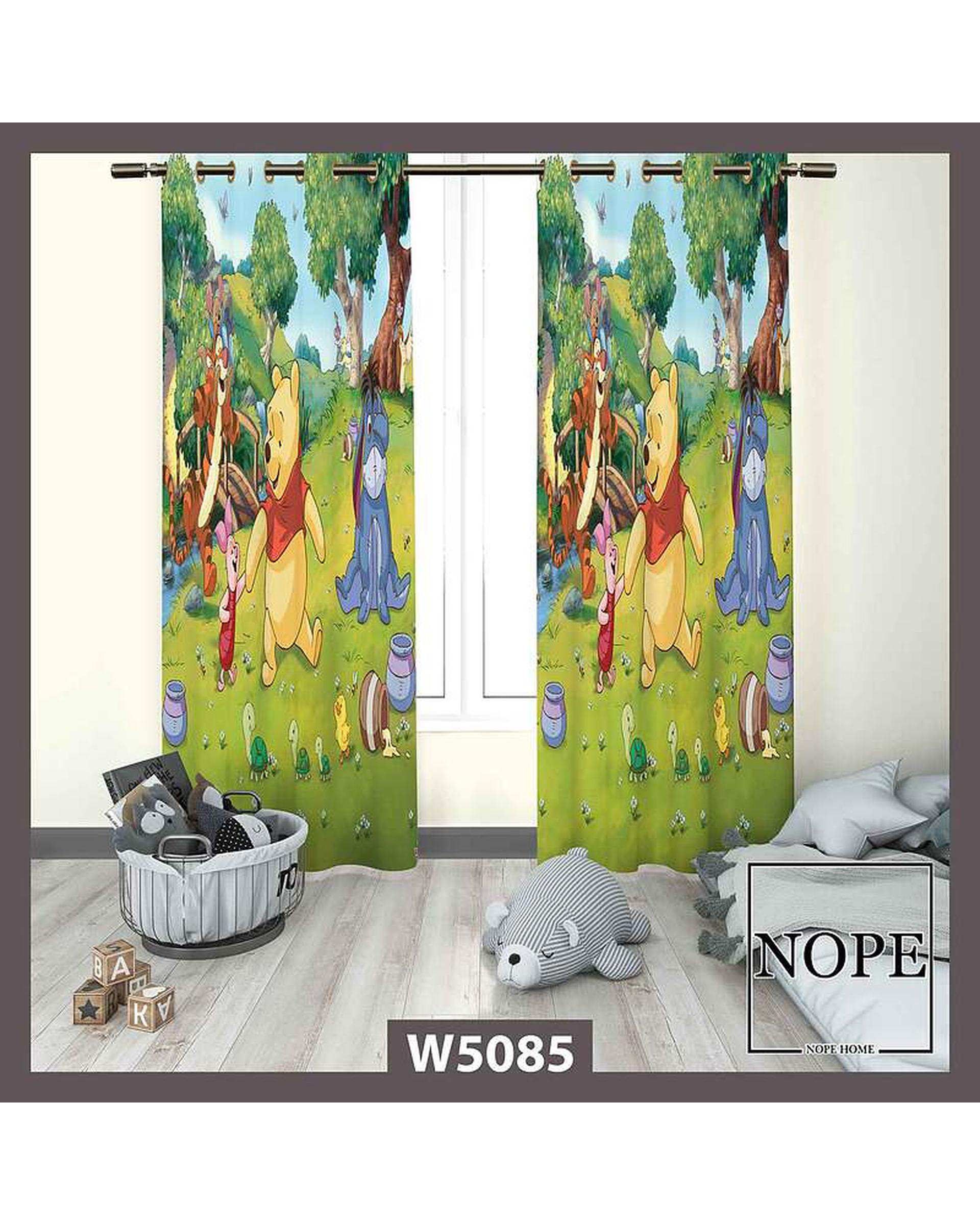 پرده کودک مخمل نوپه هوم Nopehome مدل پانچی طرح پو کد W5085