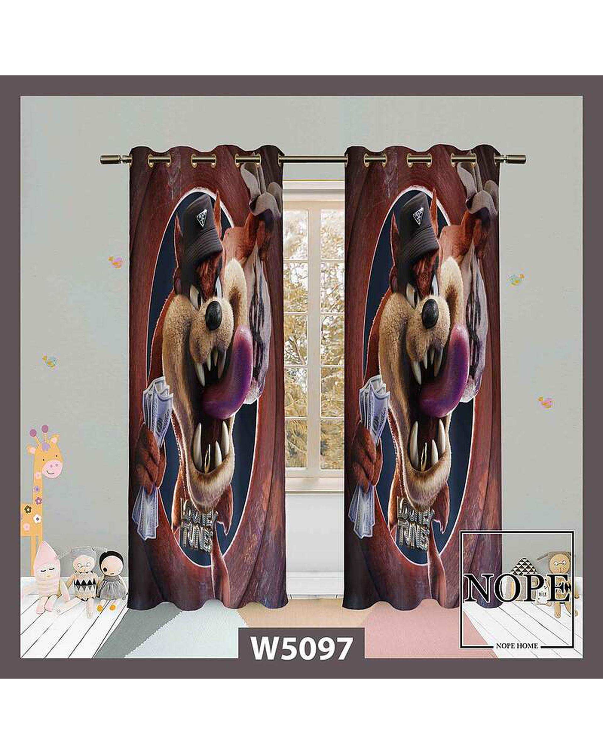 پرده کودک مخمل نوپه هوم Nopehome مدل پانچی طرح لونی تونز کد W5097