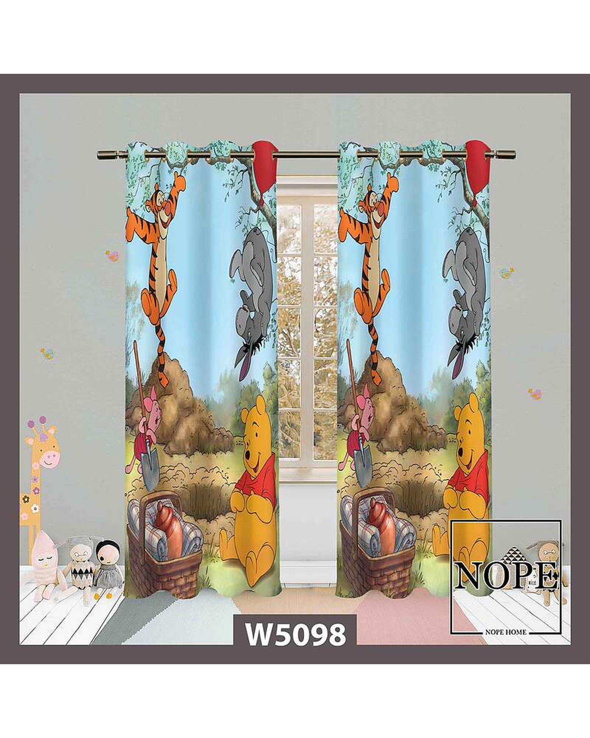 پرده کودک مخمل نوپه هوم Nopehome مدل پانچی طرح پو کد W5098