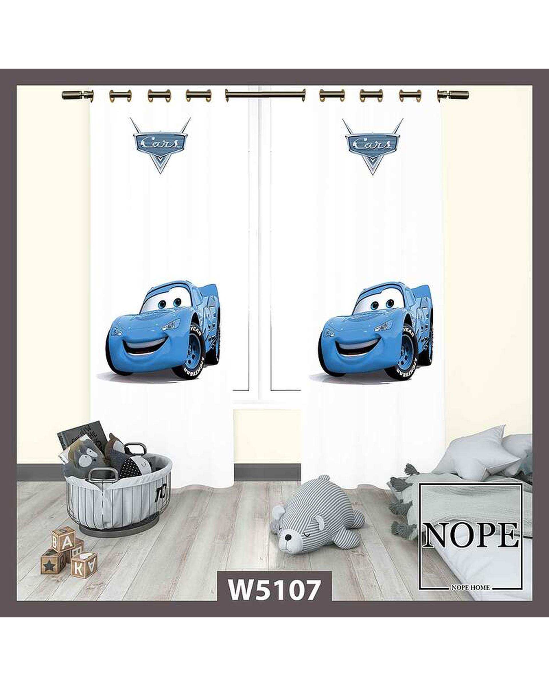 پرده کودک مخمل نوپه هوم Nopehome مدل پانچی طرح مک کویین کد W5107