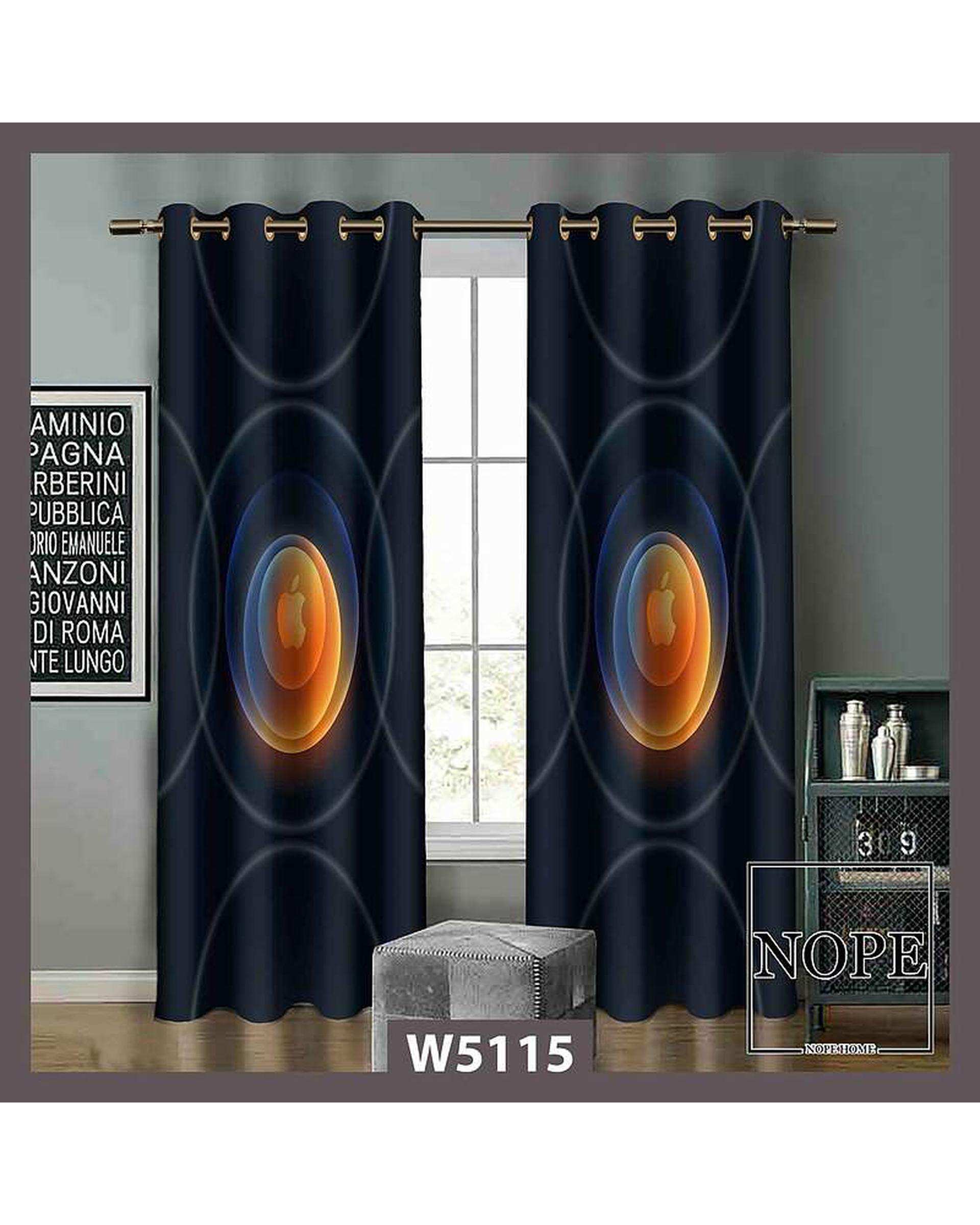 پرده کودک مخمل نوپه هوم Nopehome مدل پانچی طرح اپل کروی کد W5115