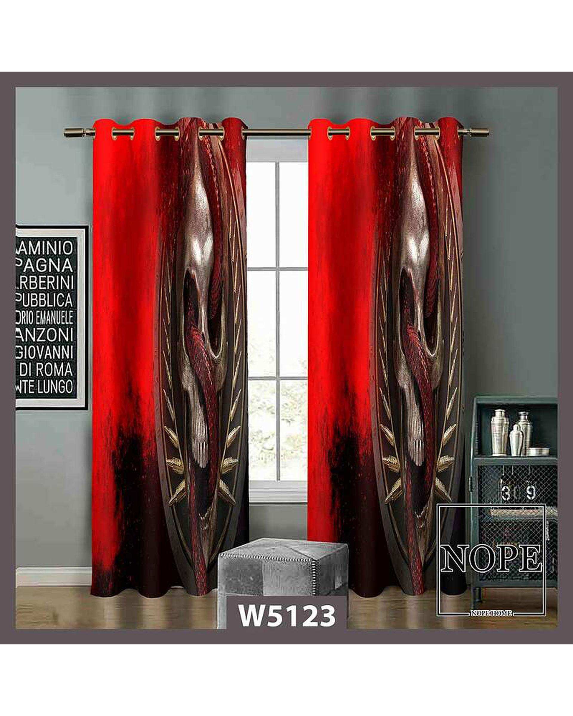 پرده کودک مخمل نوپه هوم Nopehome مدل پانچی طرح اسکلت کد W5123