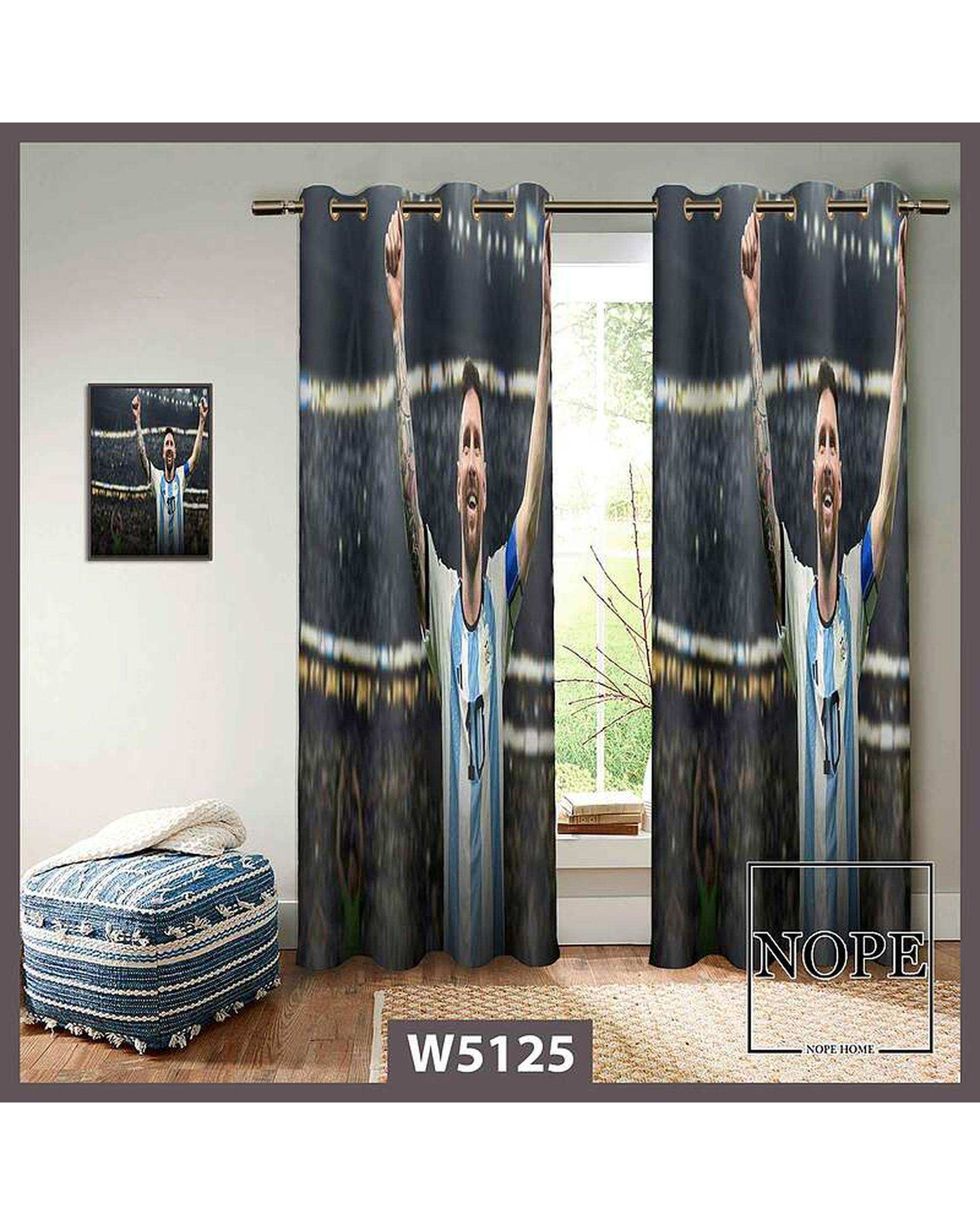 پرده کودک مخمل نوپه هوم Nopehome مدل پانچی طرح مسی کد W5125