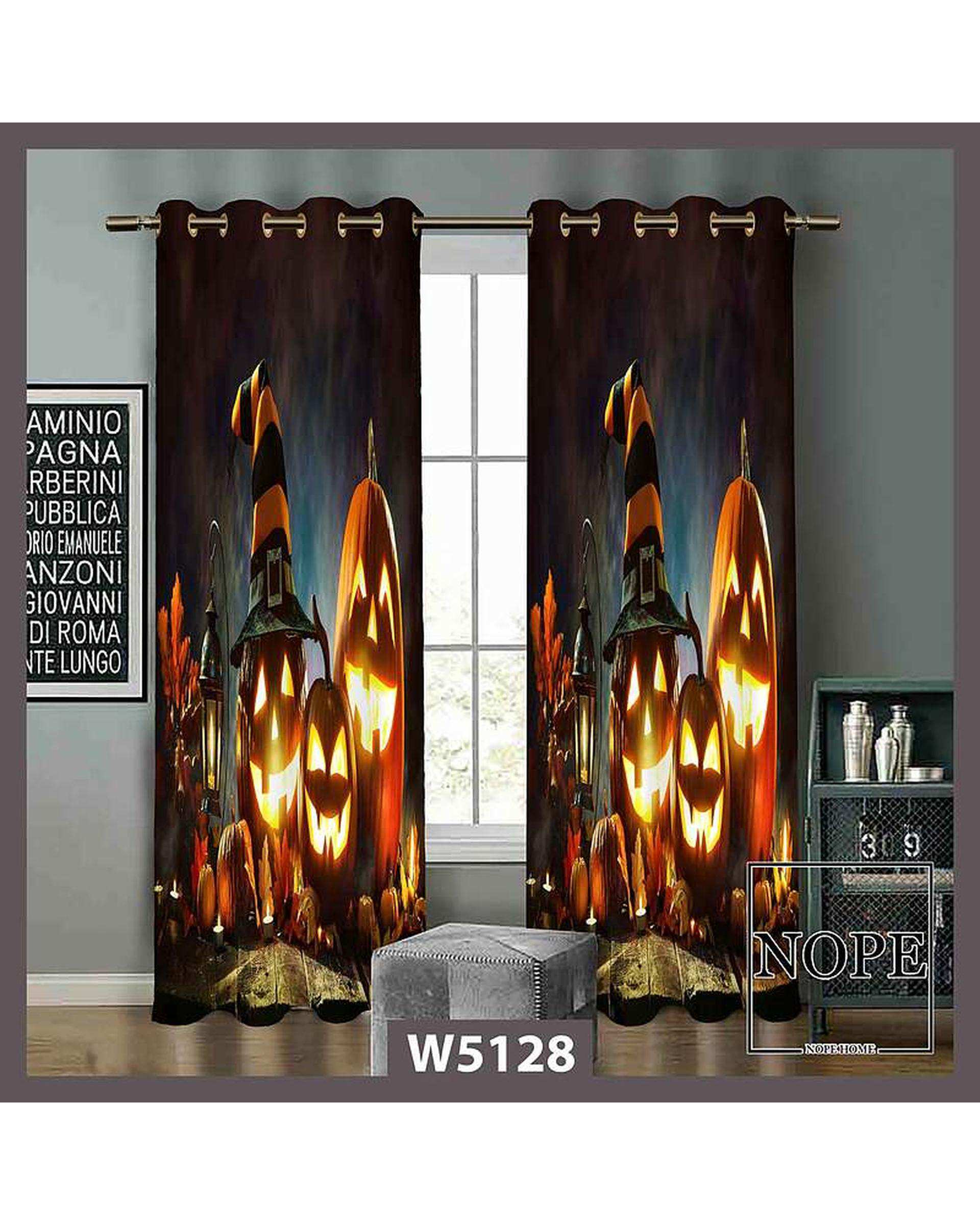 پرده کودک مخمل نوپه هوم Nopehome مدل پانچی طرح هالویین کد W5128