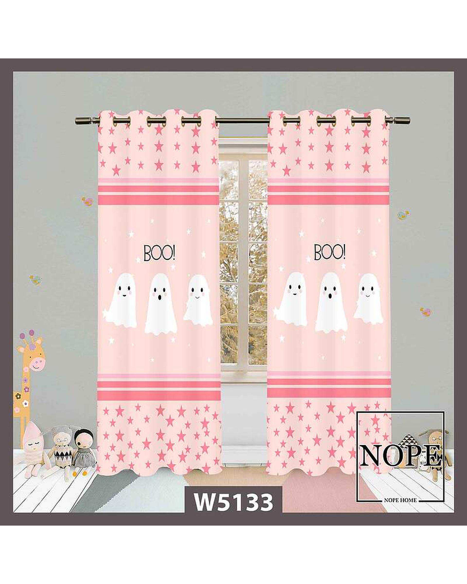 پرده کودک مخمل نوپه هوم Nopehome مدل پانچی طرح روح کد W5133