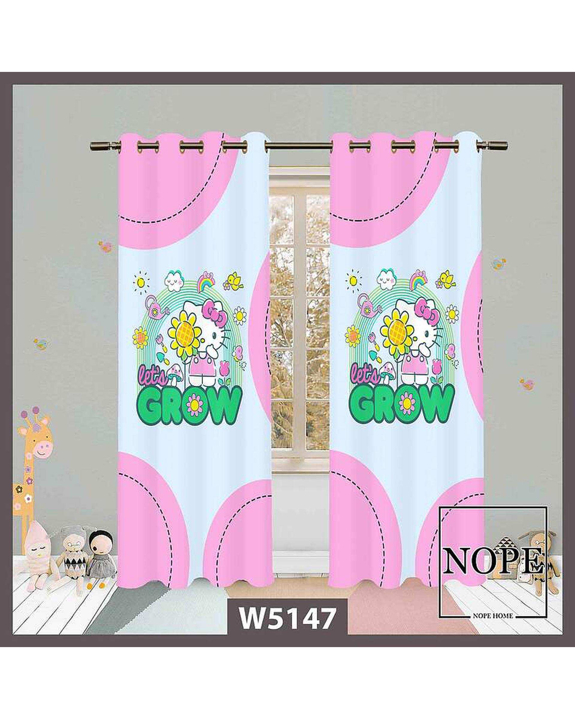 پرده کودک مخمل نوپه هوم Nopehome مدل پانچی طرح گربه کد W5147