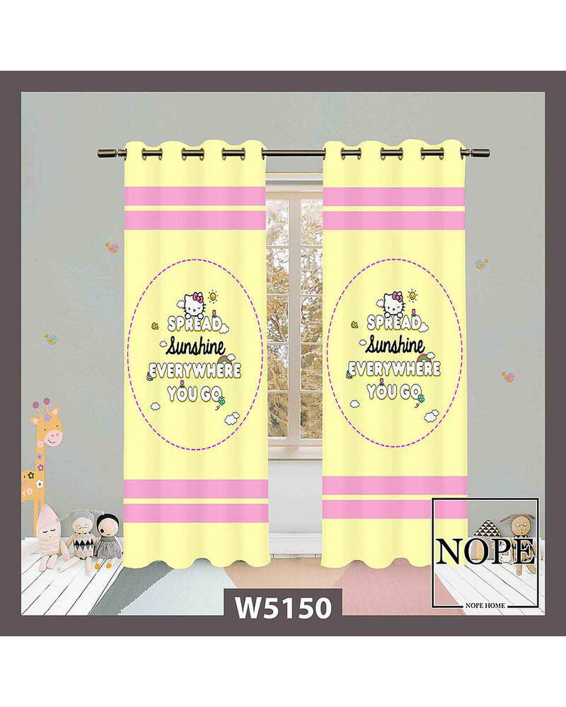 پرده کودک مخمل نوپه هوم Nopehome مدل پانچی طرح گربه کد W5150