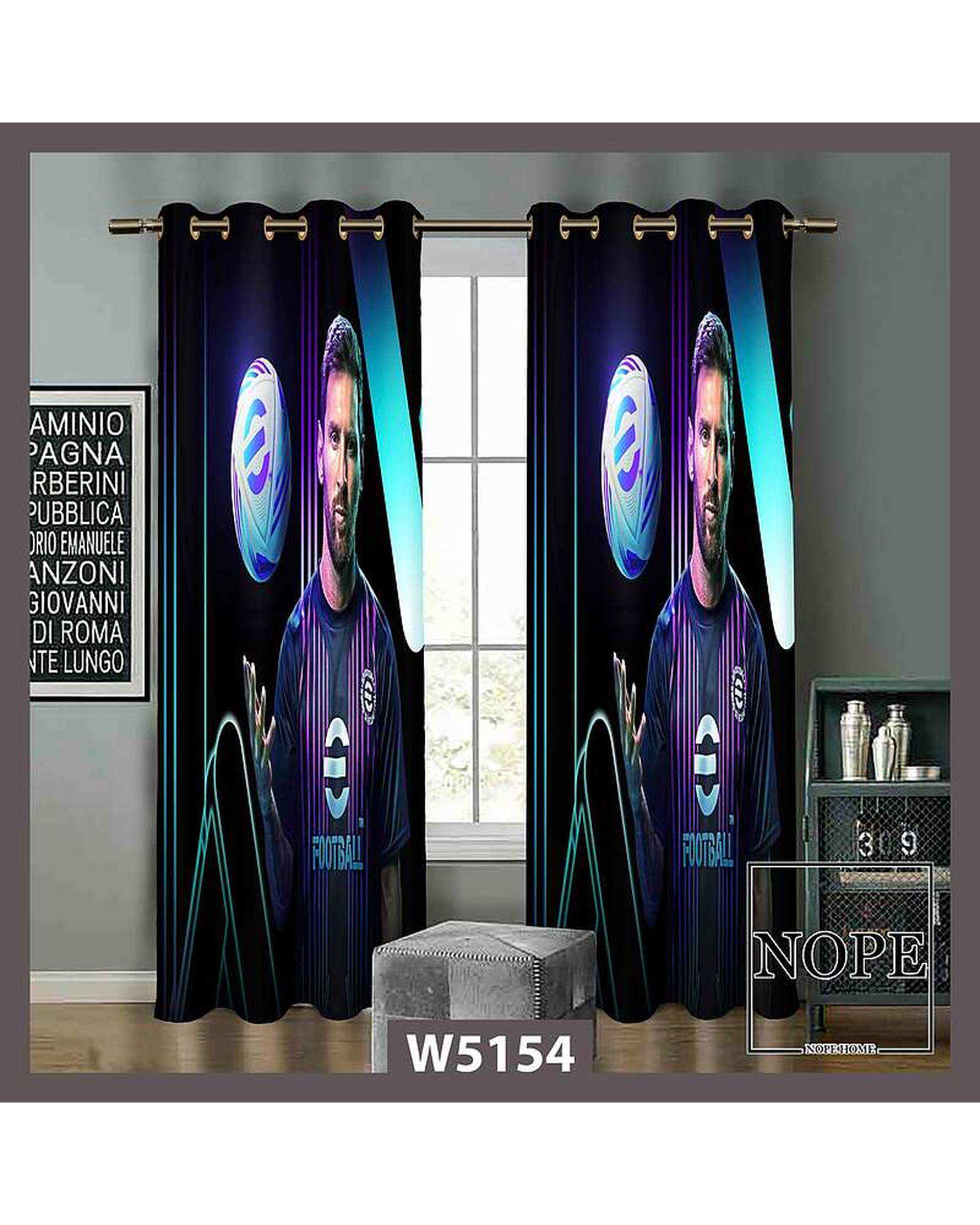 پرده کودک مخمل نوپه هوم Nopehome مدل پانچی طرح مسی کد W5154