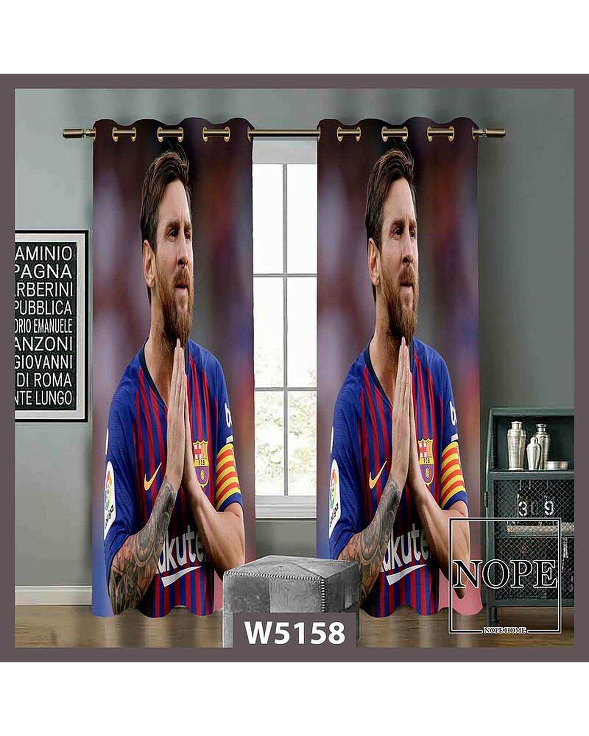 پرده کودک مخمل نوپه هوم Nopehome مدل پانچی طرح مسی کد W5158