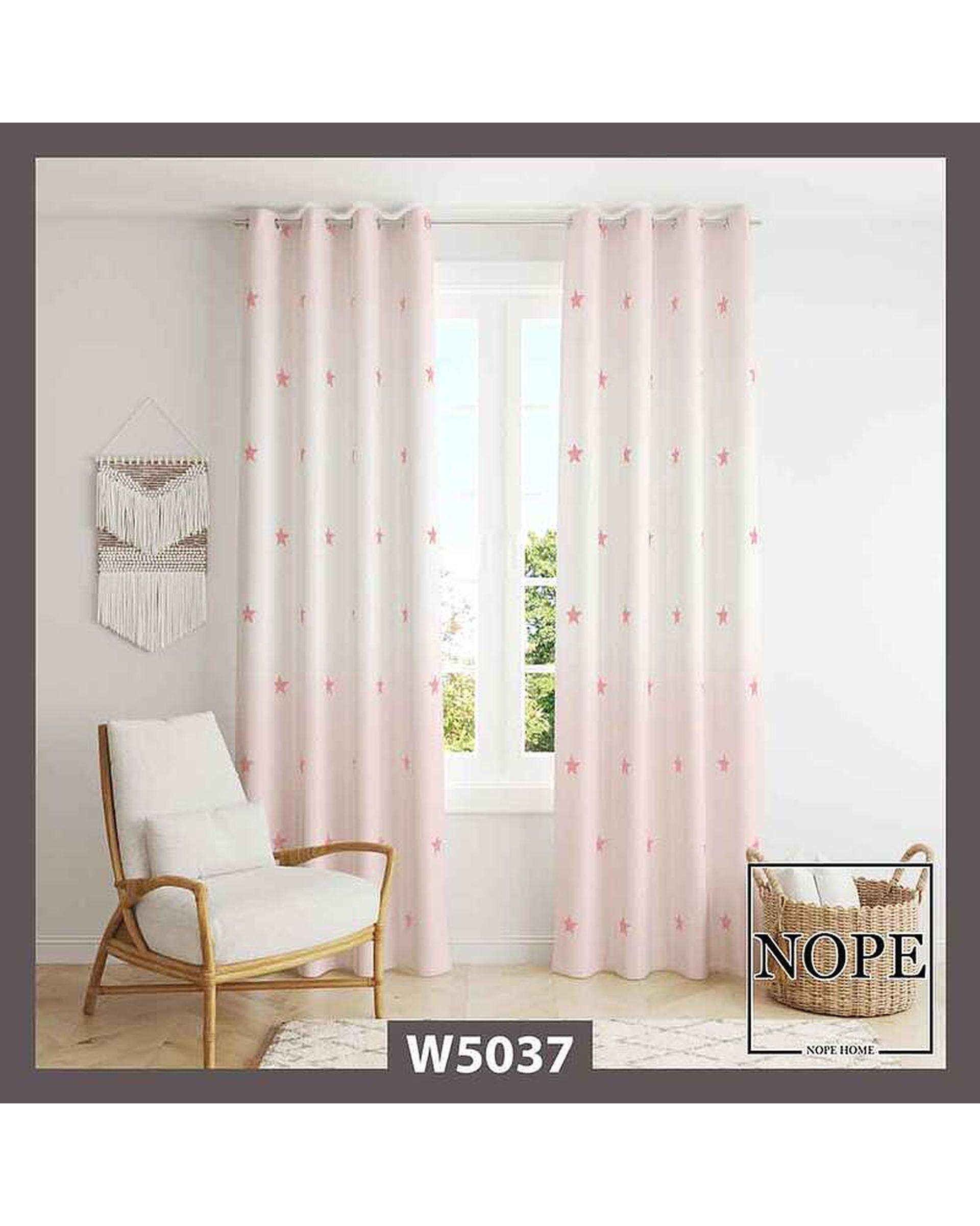 پرده مخمل نوپه هوم Nopehome مدل پانچی طرح ستاره کد W5037