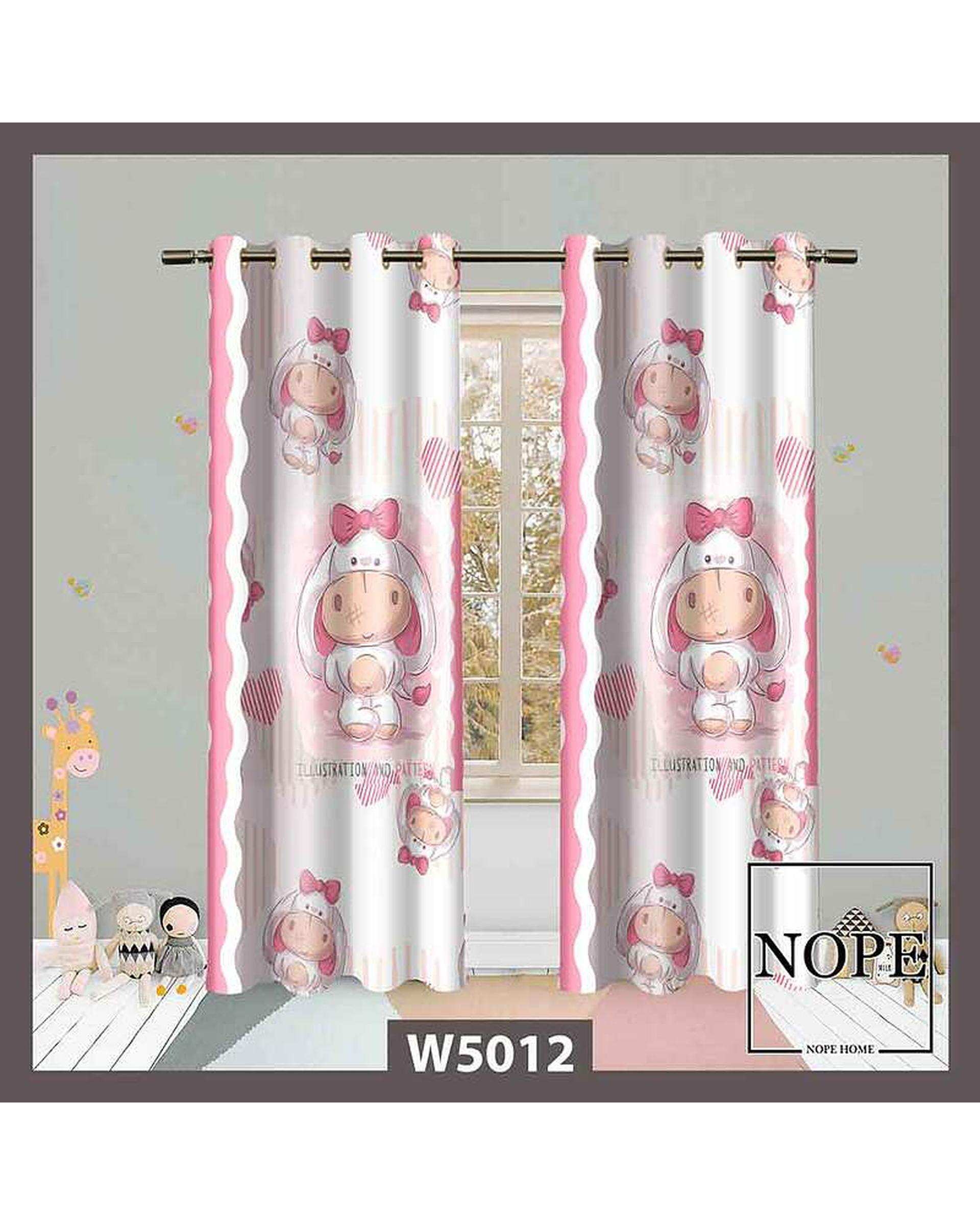 پرده کودک مخمل نوپه هوم Nopehome مدل پانچی طرح گاو کد W5012