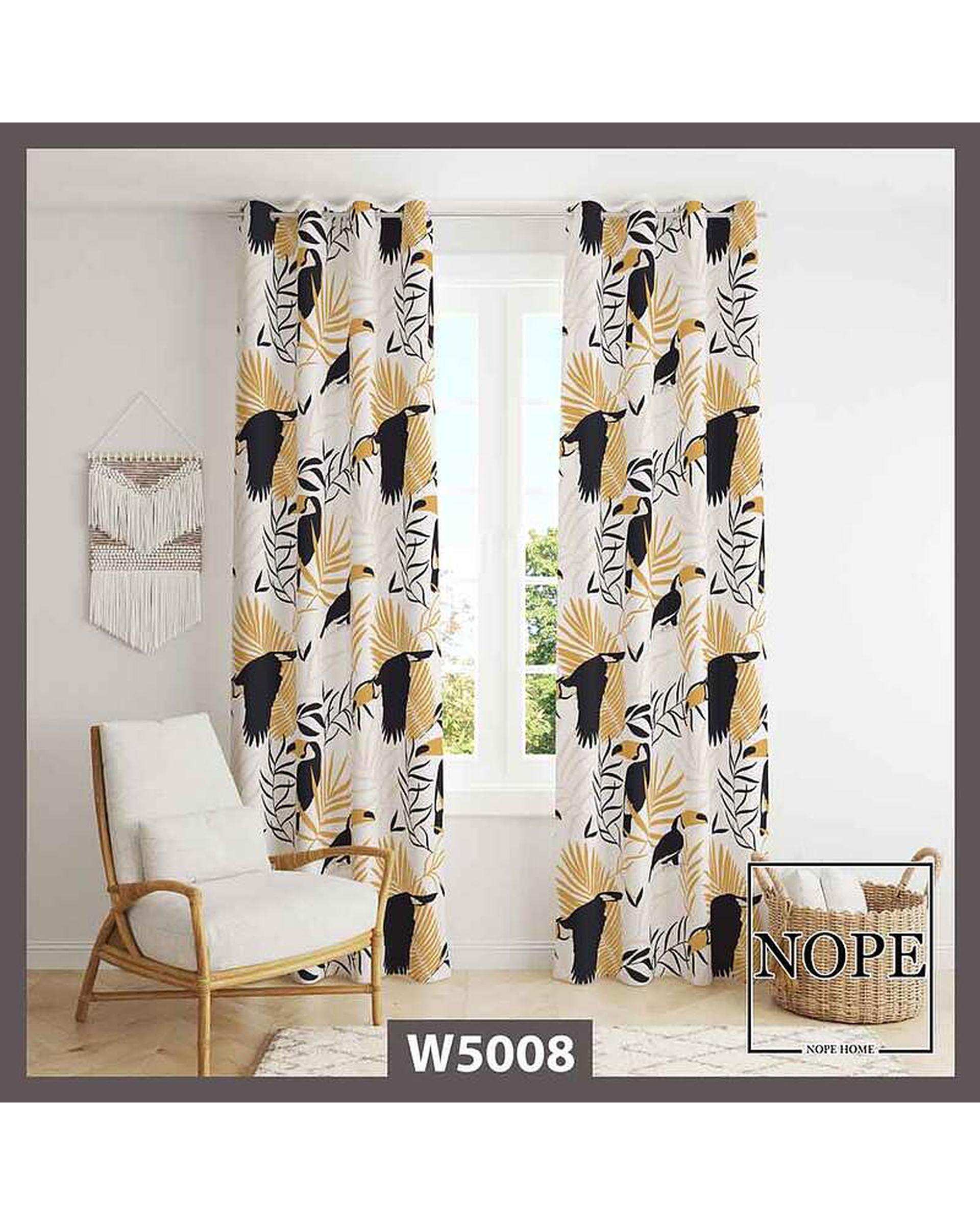 پرده مخمل نوپه هوم Nopehome مدل پانچی طرح توکان کد W5008