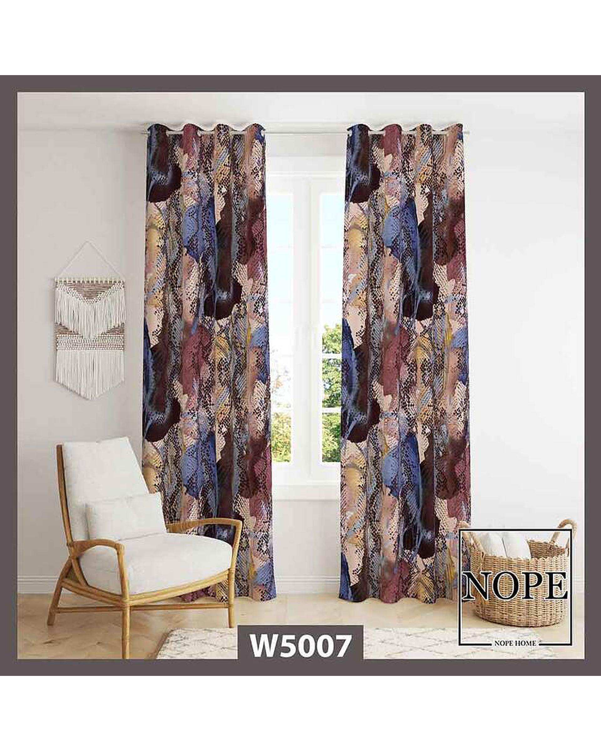 پرده مخمل نوپه هوم Nopehome مدل پانچی طرح پوست ماری کد W5007