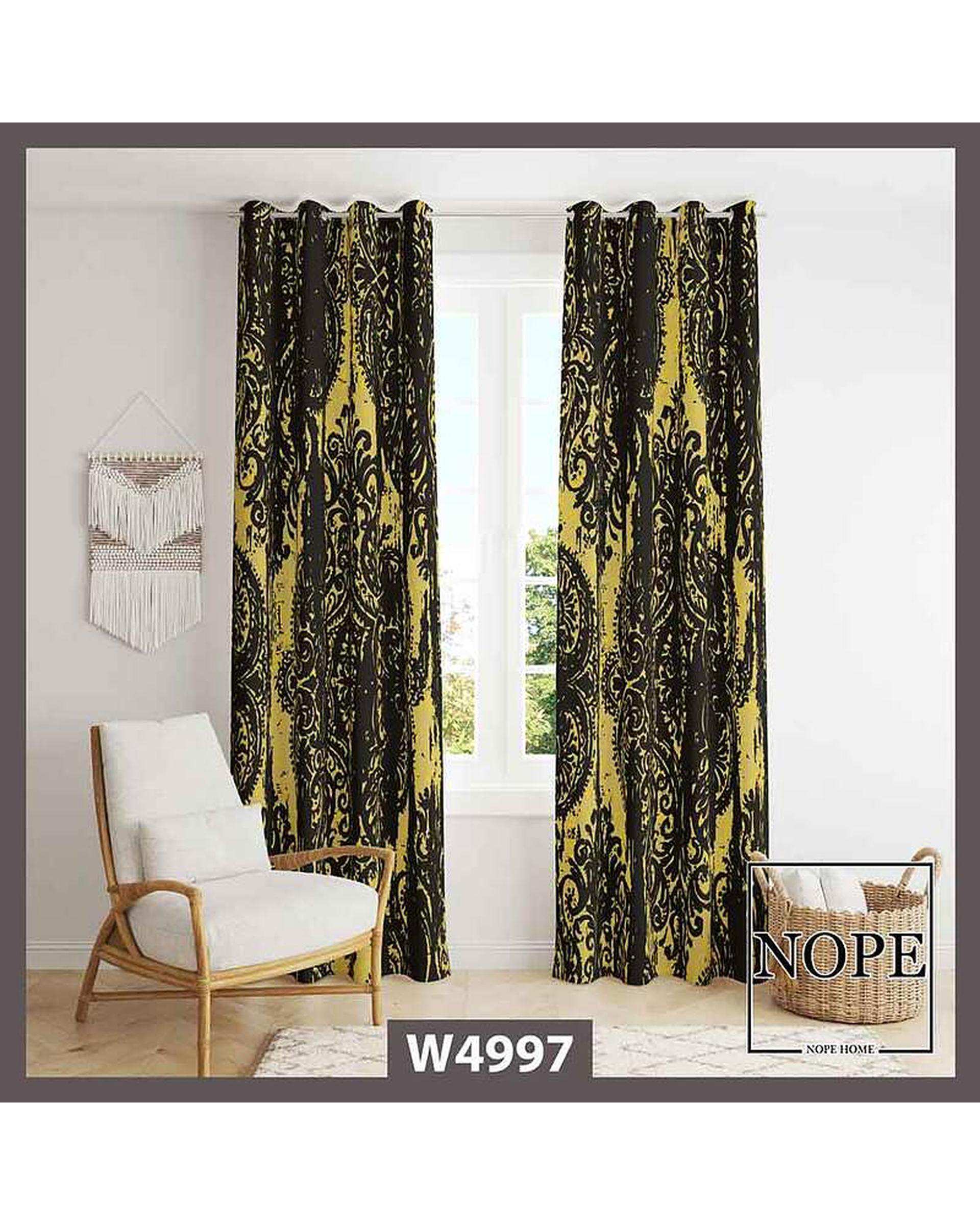 پرده مخمل نوپه هوم Nopehome مدل پانچی طرح اسلیمی کد W4997