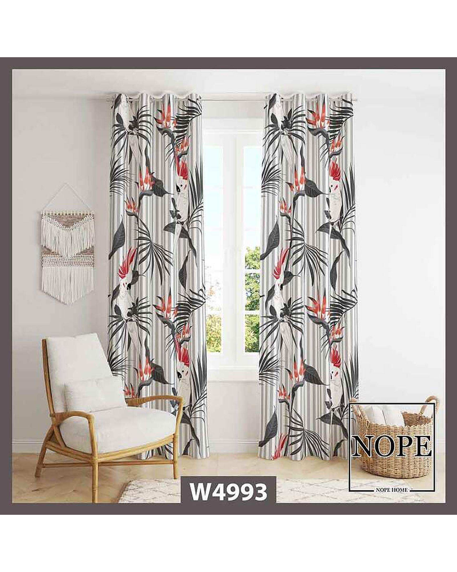 پرده مخمل نوپه هوم Nopehome مدل پانچی طرح شانه به سر کد W4993