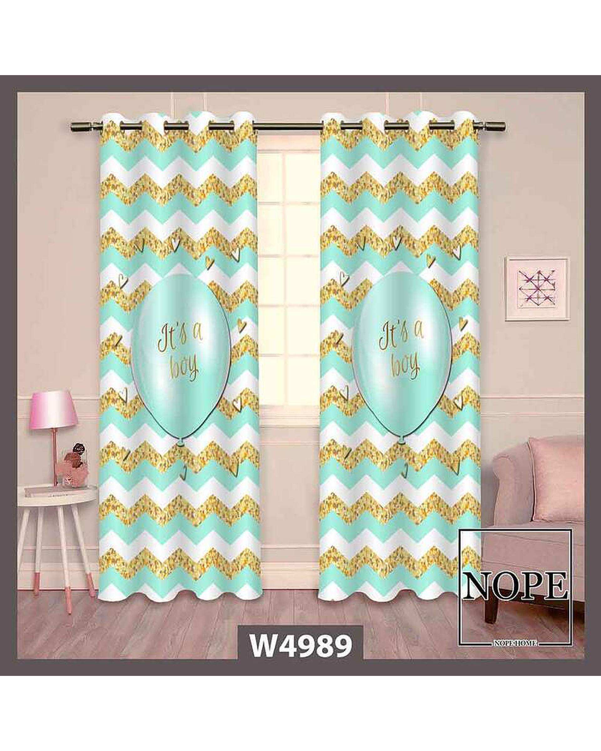 پرده کودک مخمل نوپه هوم Nopehome مدل پانچی طرح بادکنک کد W4989