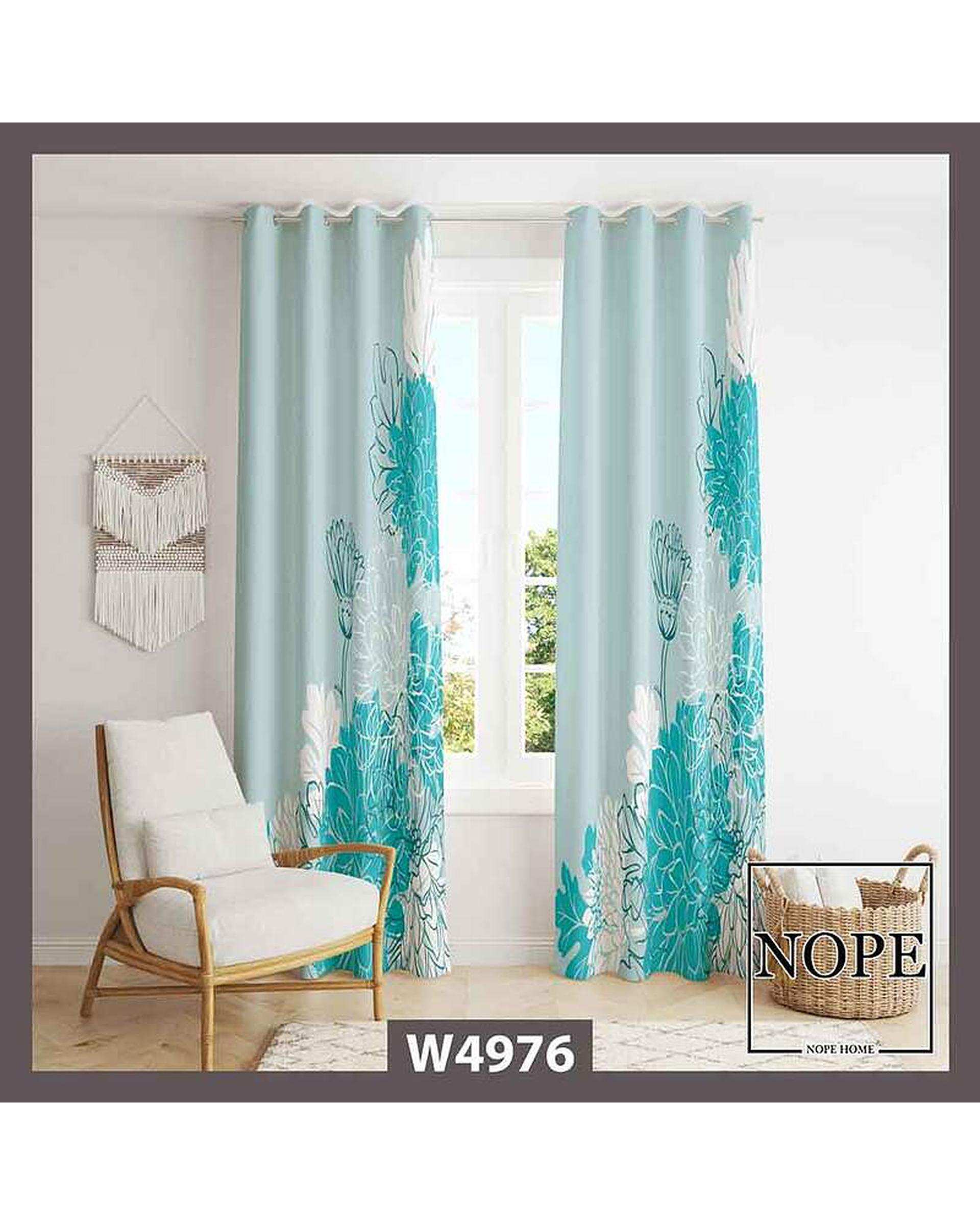 پرده مخمل نوپه هوم Nopehome مدل پانچی طرح گل کد W4976