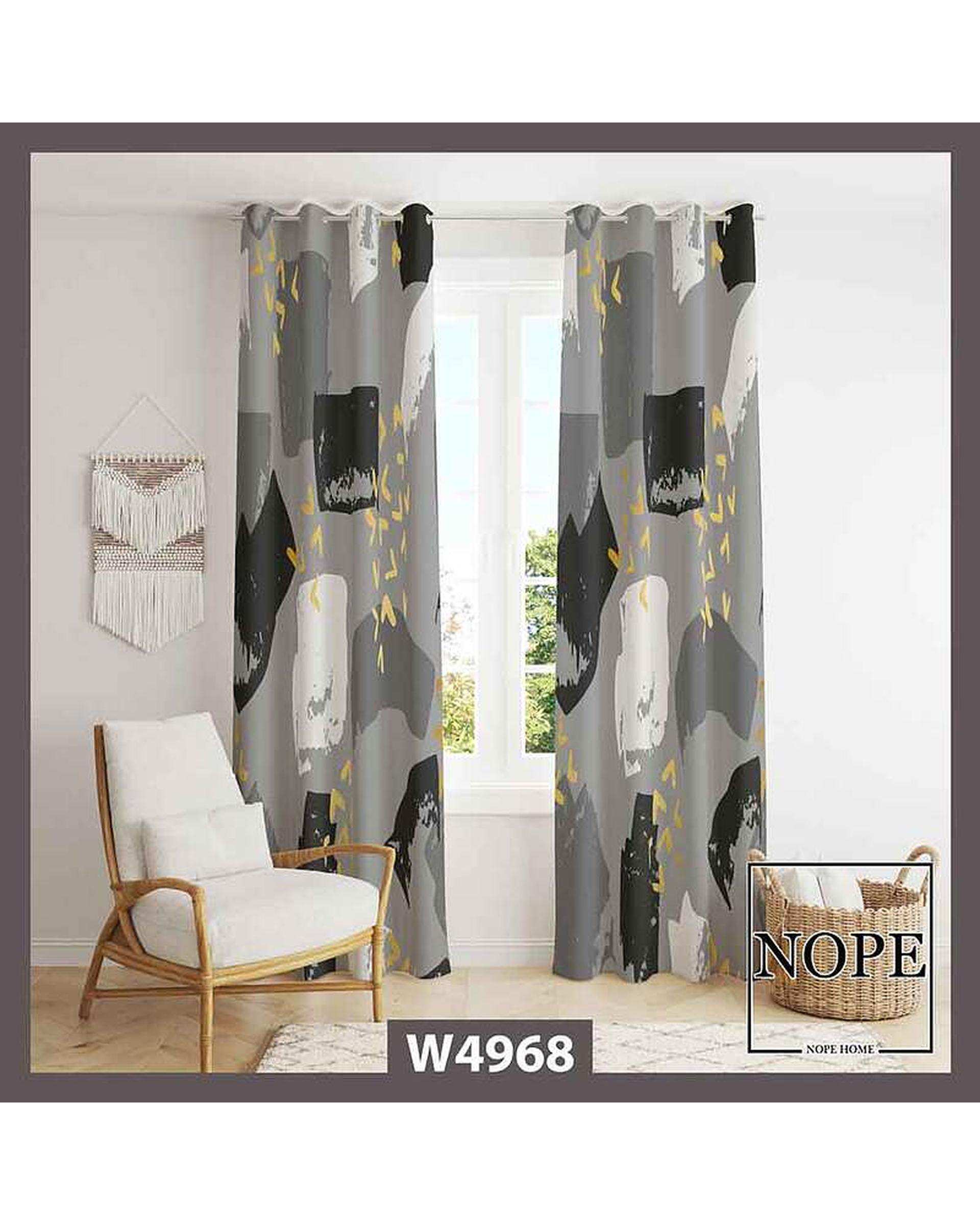 پرده مخمل نوپه هوم Nopehome مدل پانچی طرح اسپرت کد W4968