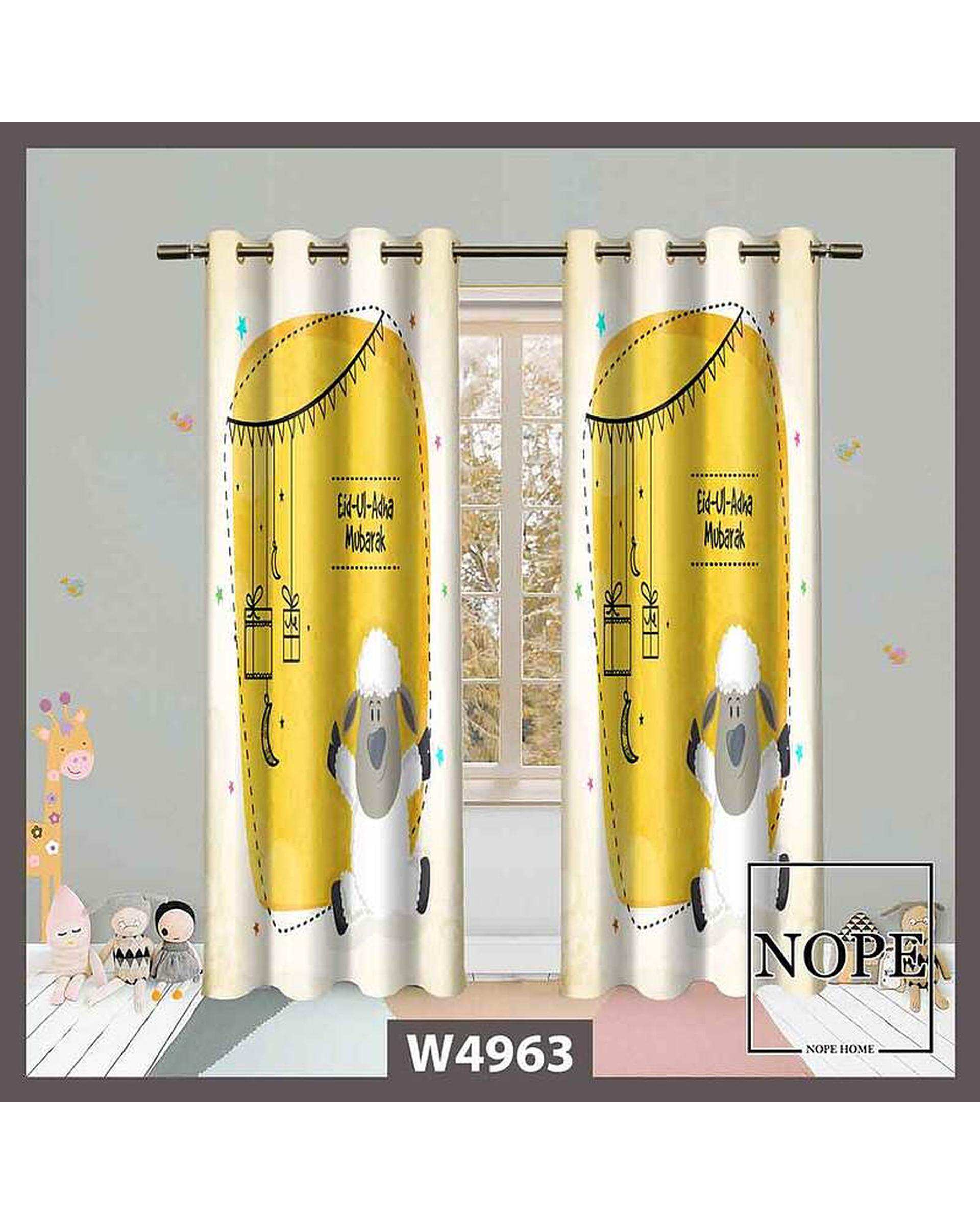 پرده کودک مخمل نوپه هوم Nopehome مدل پانچی طرح گوسفند کد W4963