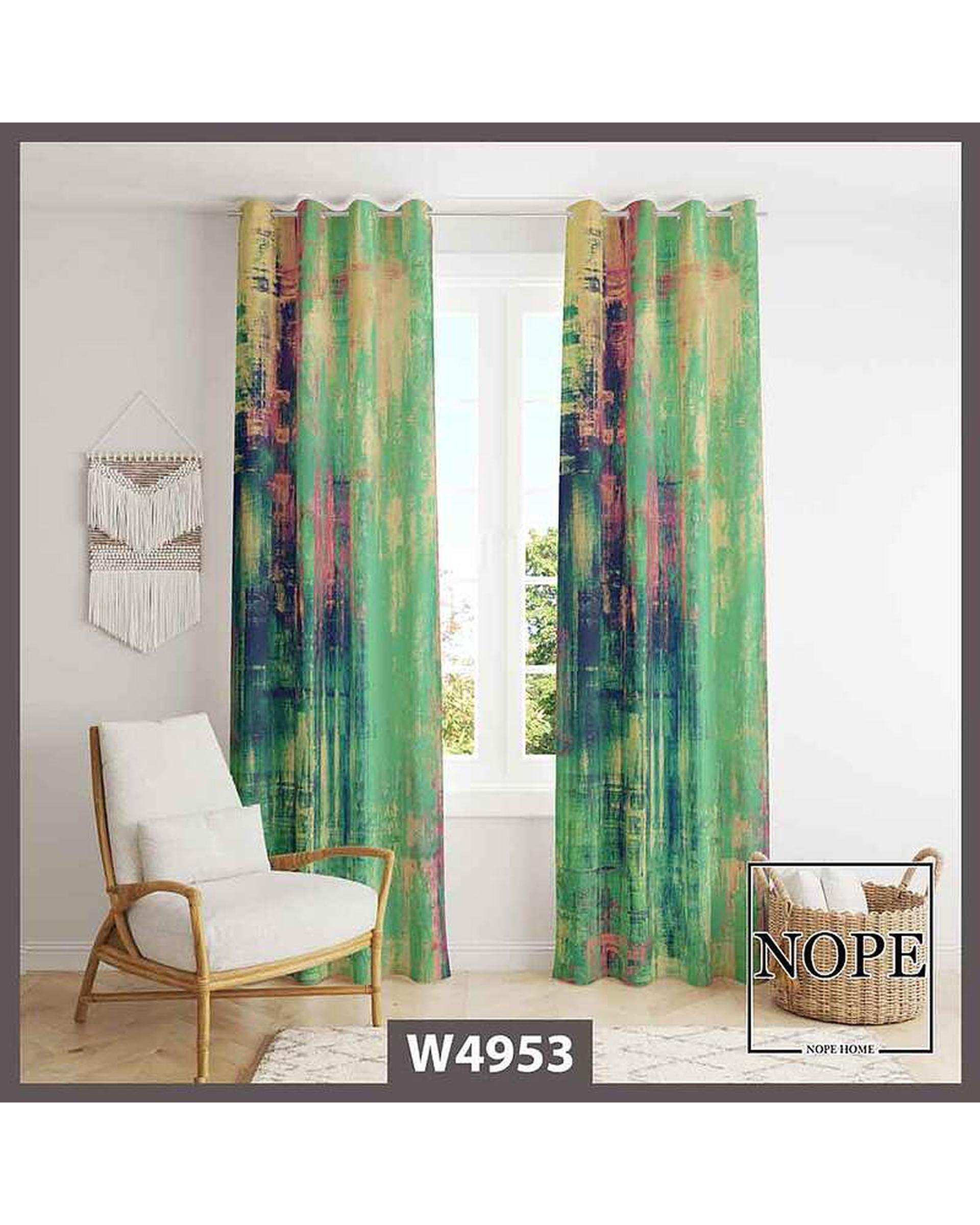 پرده مخمل نوپه هوم Nopehome مدل پانچی طرح پتینه کد W4953