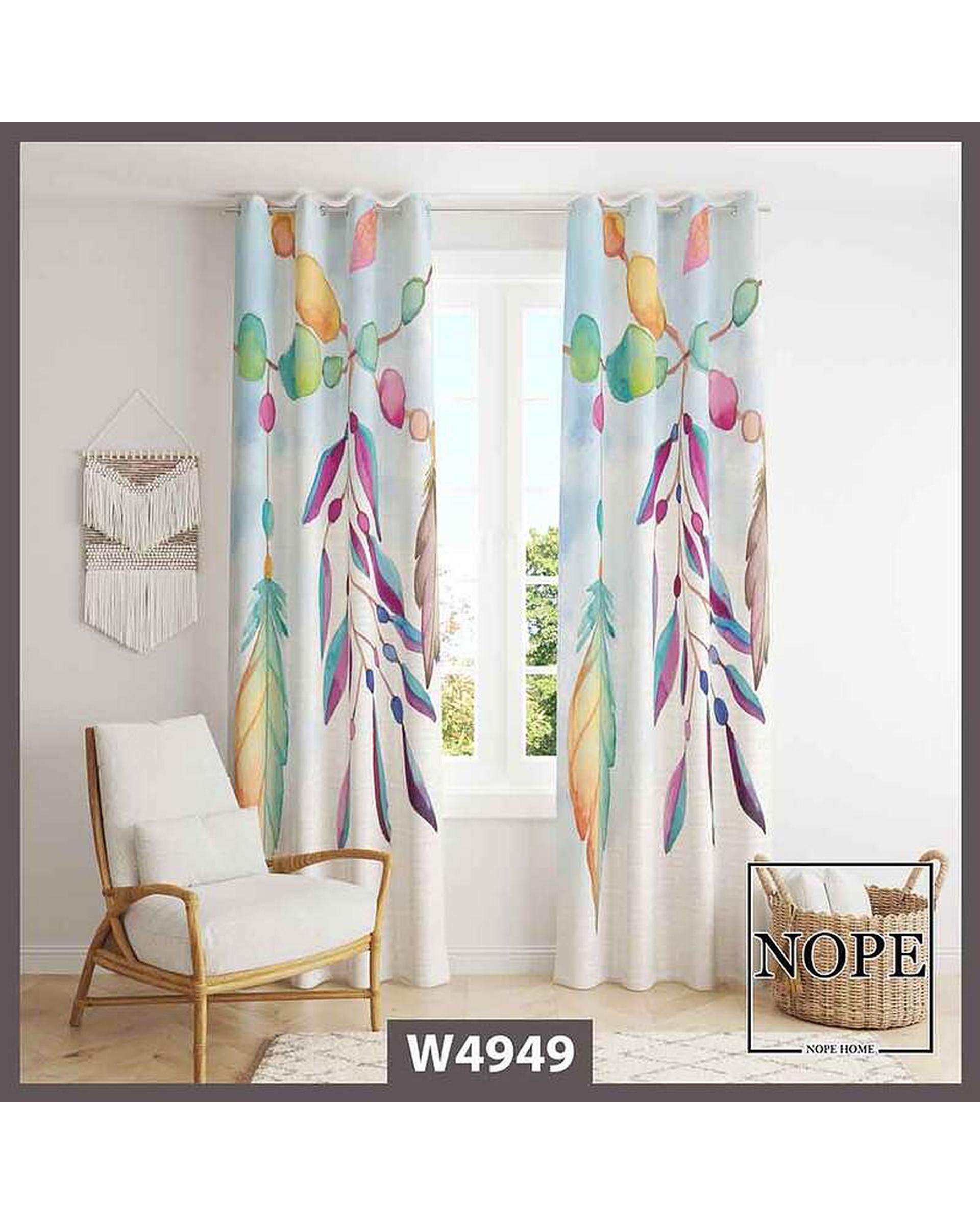 پرده مخمل نوپه هوم Nopehome مدل پانچی طرح پر کد W4949