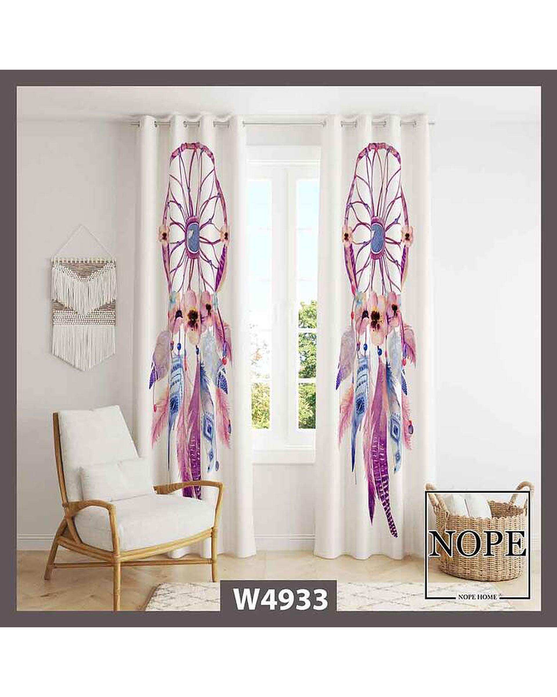 پرده مخمل نوپه هوم Nopehome مدل پانچی طرح دریم کچر کد W4933