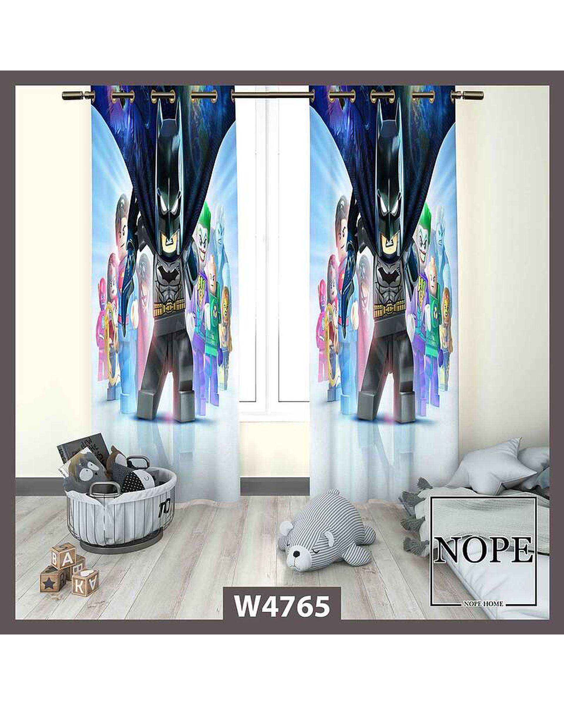 پرده کودک مخمل نوپه هوم Nopehome مدل پانچی طرح بتمن کد W4765