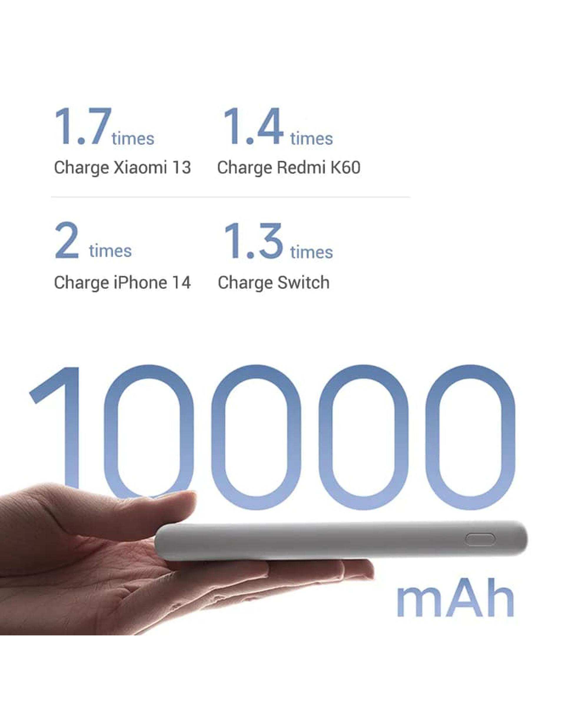 پاور بانک سرمه ای شیائومی Xiaomi مدل 10000mAh 22.5W Lite P16ZM